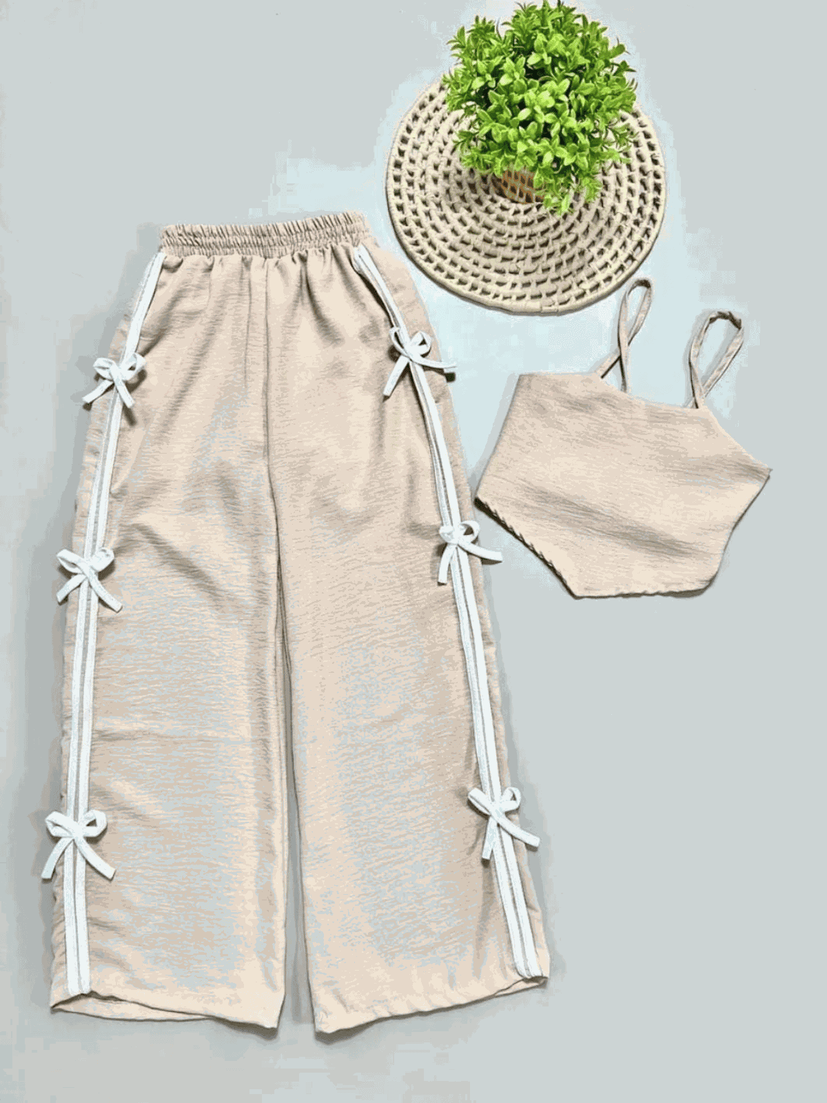 Conjunto Juvenil Laço Bege - Isa Cintra Moda Infantil