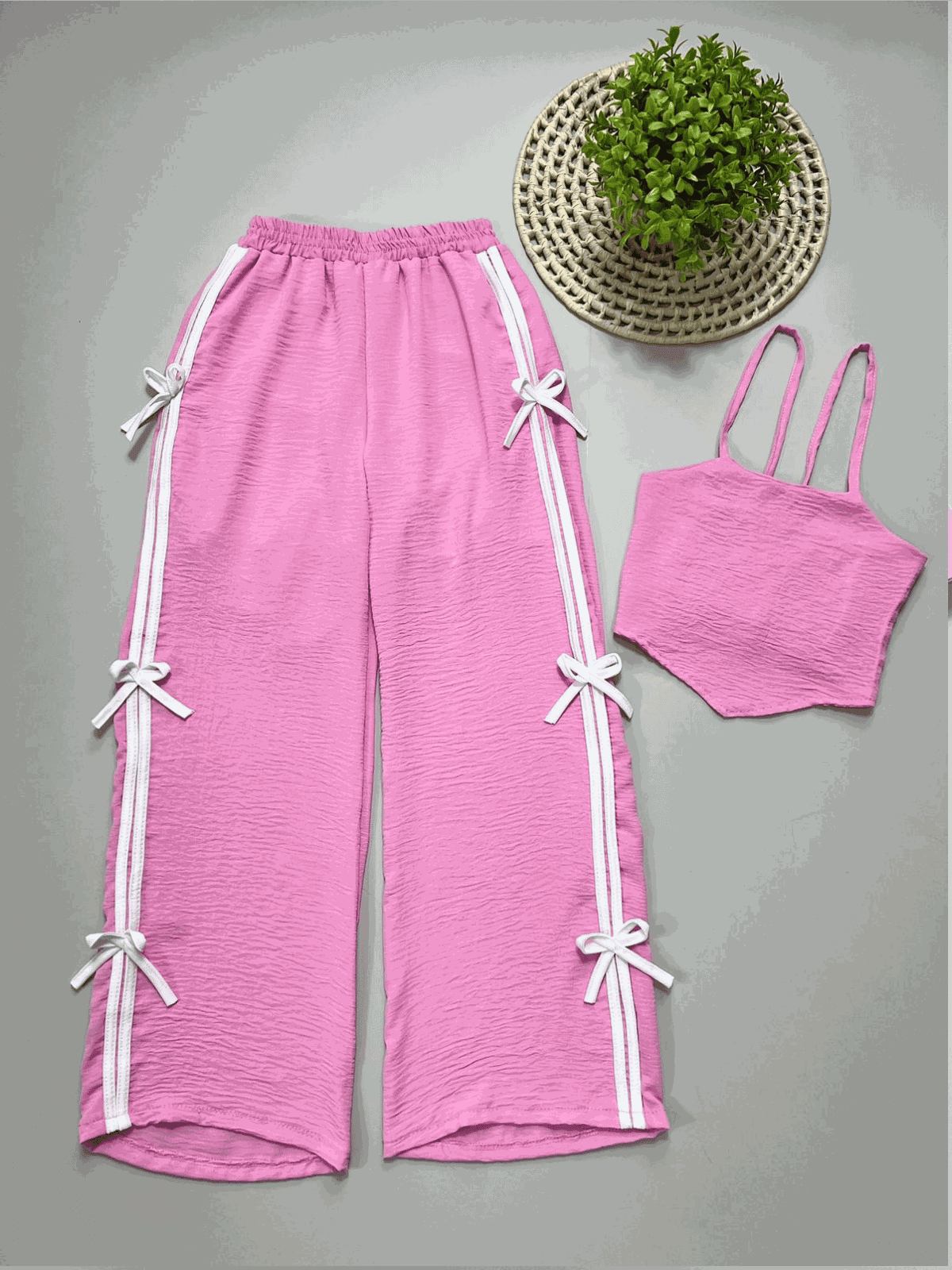 Conjunto Juvenil Laço Rosa - Isa Cintra Moda Infantil