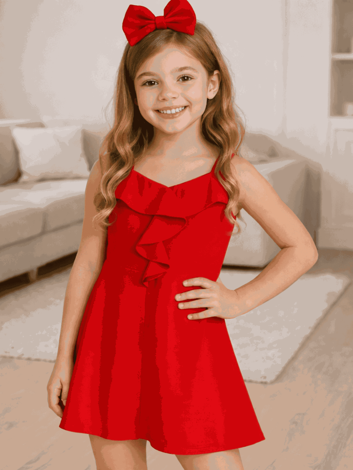 Macaquinho Candy Color Vermelho - Isa Cintra Moda Infantil