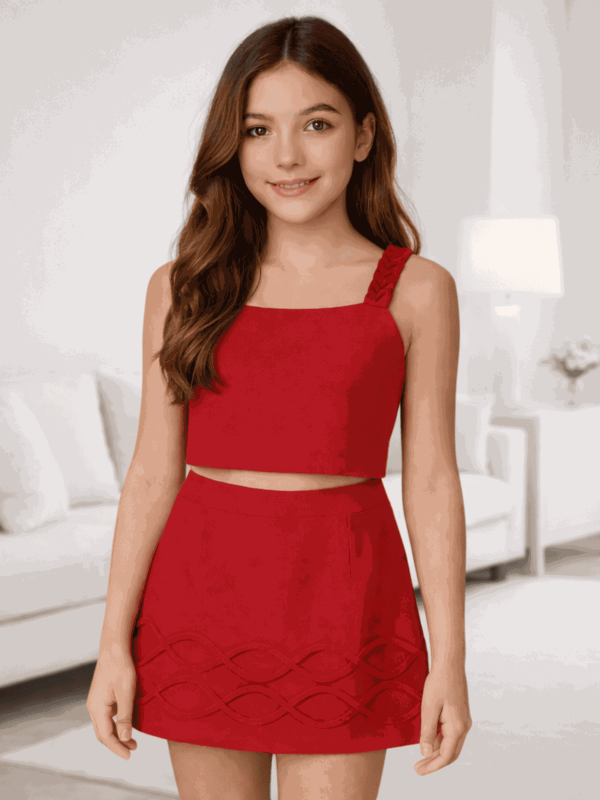 Conjunto Juvenil Natalino Vermelho - Isa Cintra Moda Infantil