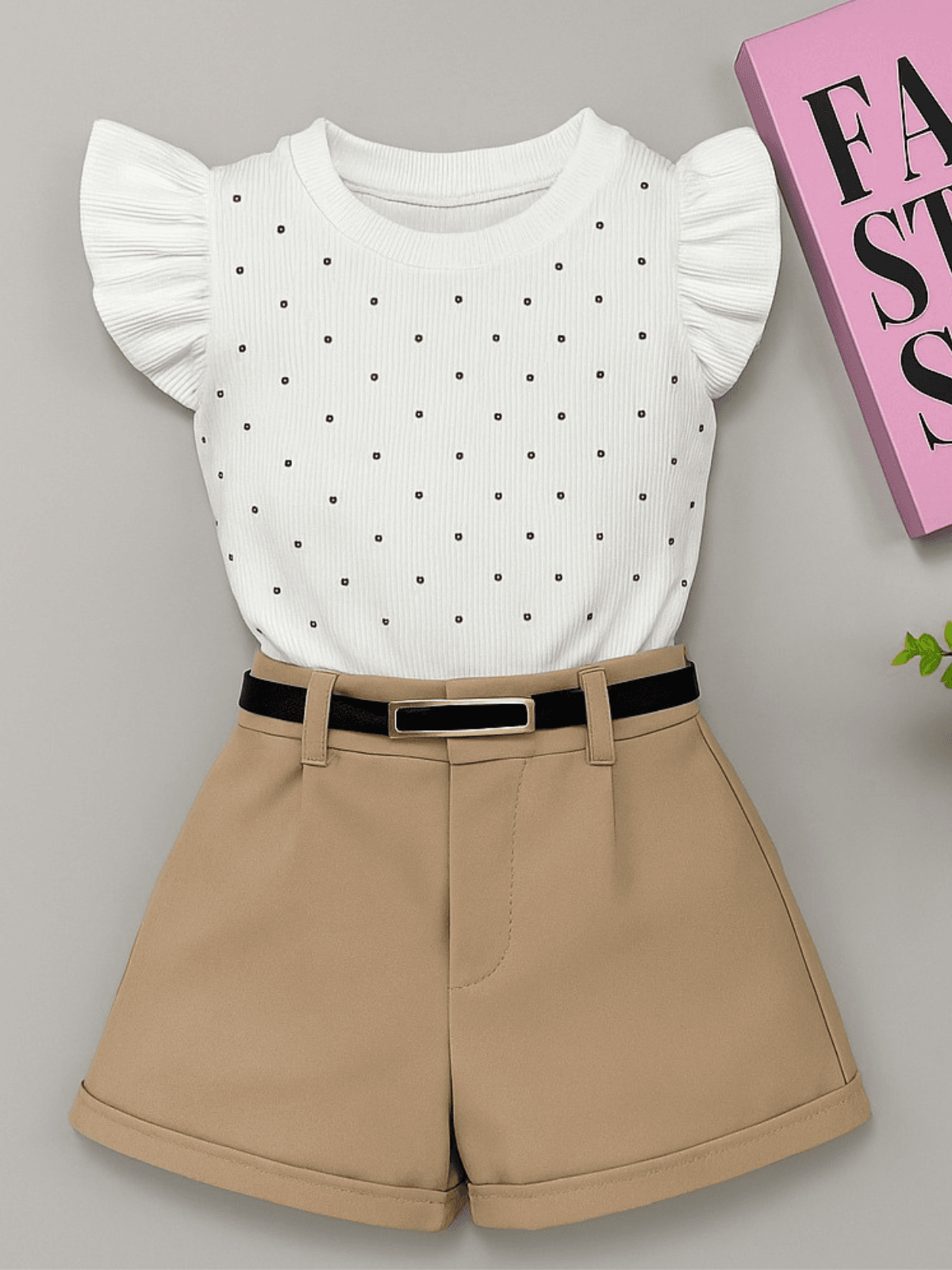 Conjunto Blusa De Brilho +Short Alfaiataria Com Ci... - Isa Cintra Moda Infantil