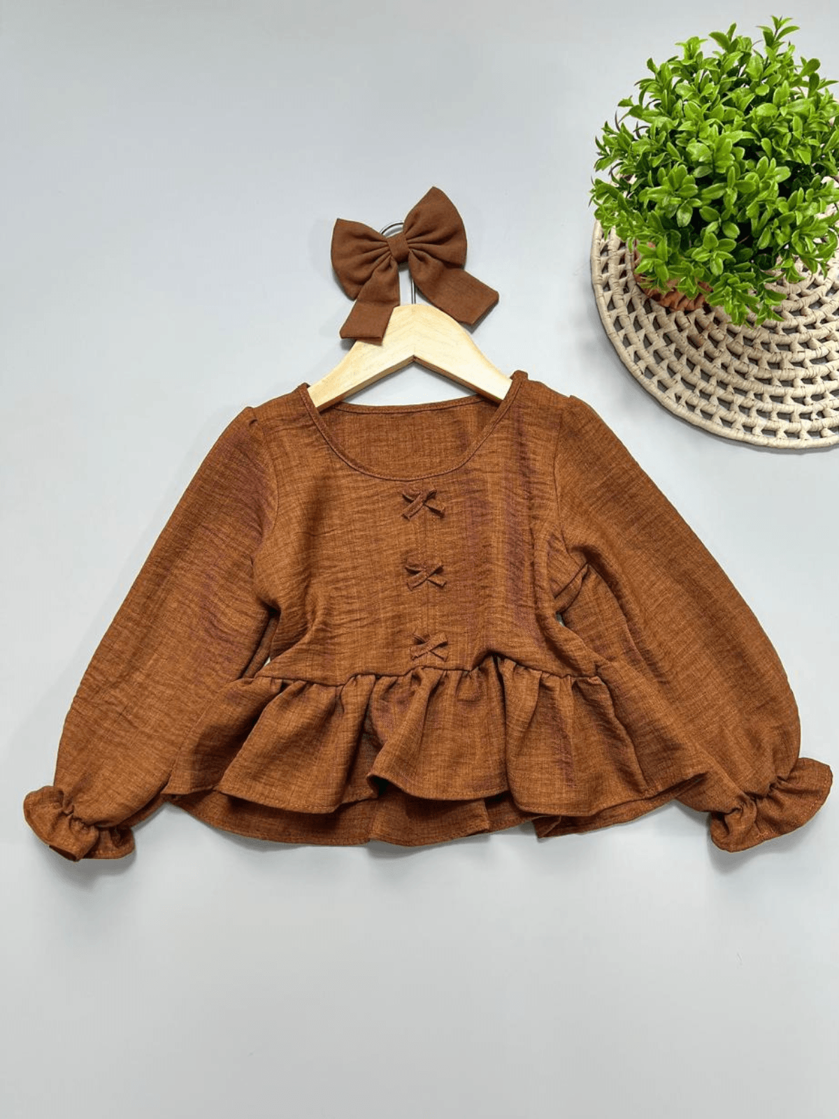 Blusa Bata Marrom - Isa Cintra Moda Infantil