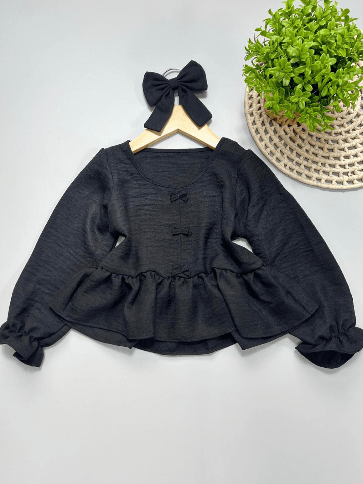 Blusa Bata Preto - Isa Cintra Moda Infantil