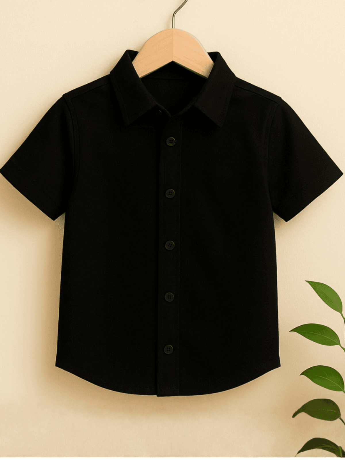 Camisa Masculino Botões Preto - Isa Cintra Moda Infantil