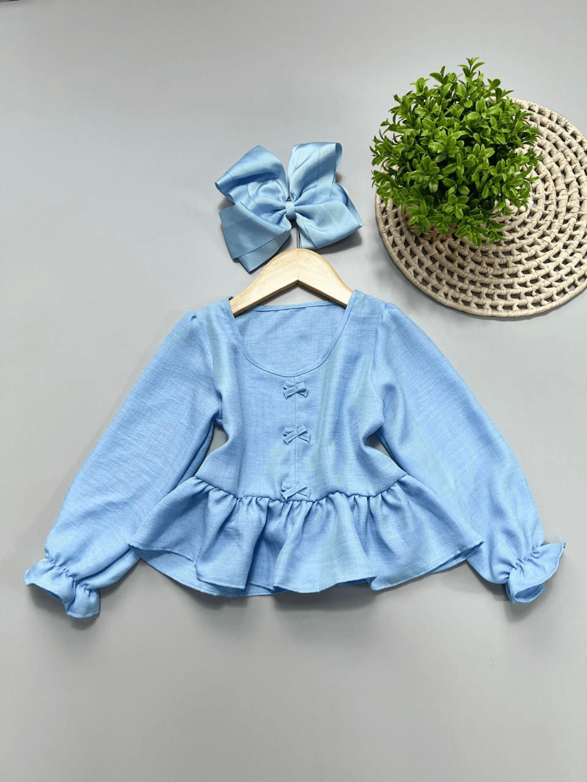 Blusa Bata Azul - Isa Cintra Moda Infantil