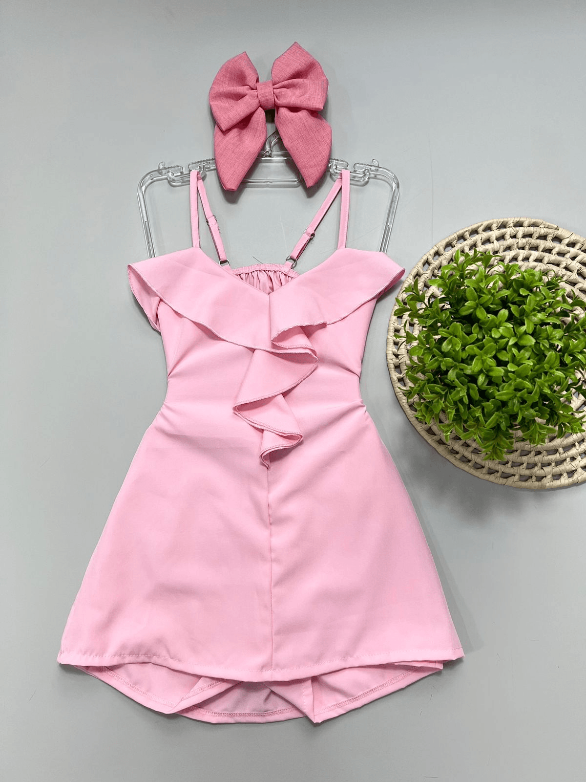 Macaquinho Candy Color Rosa - Isa Cintra Moda Infantil