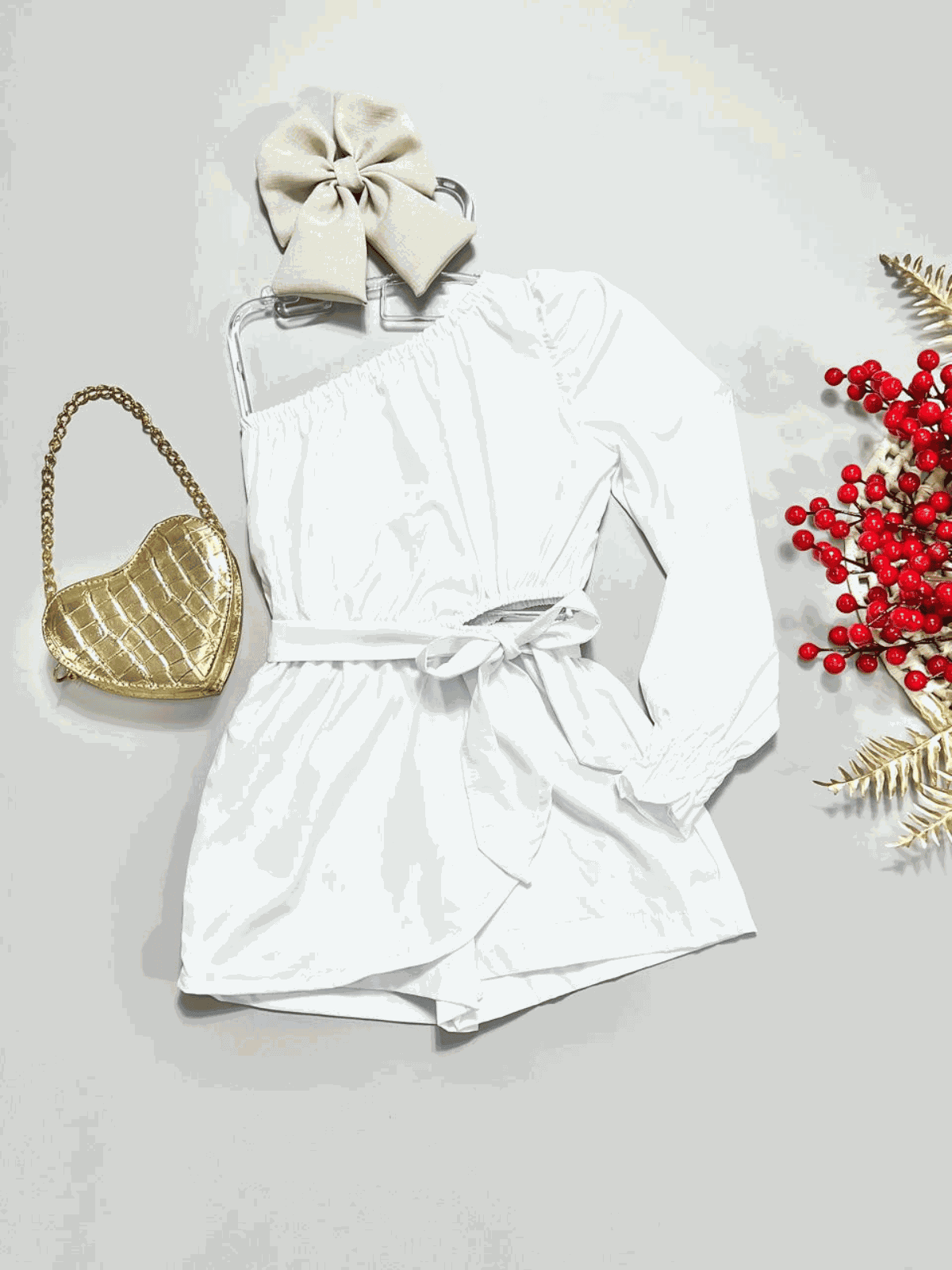 Macaquinho Nula Manga Branco - Isa Cintra Moda Infantil