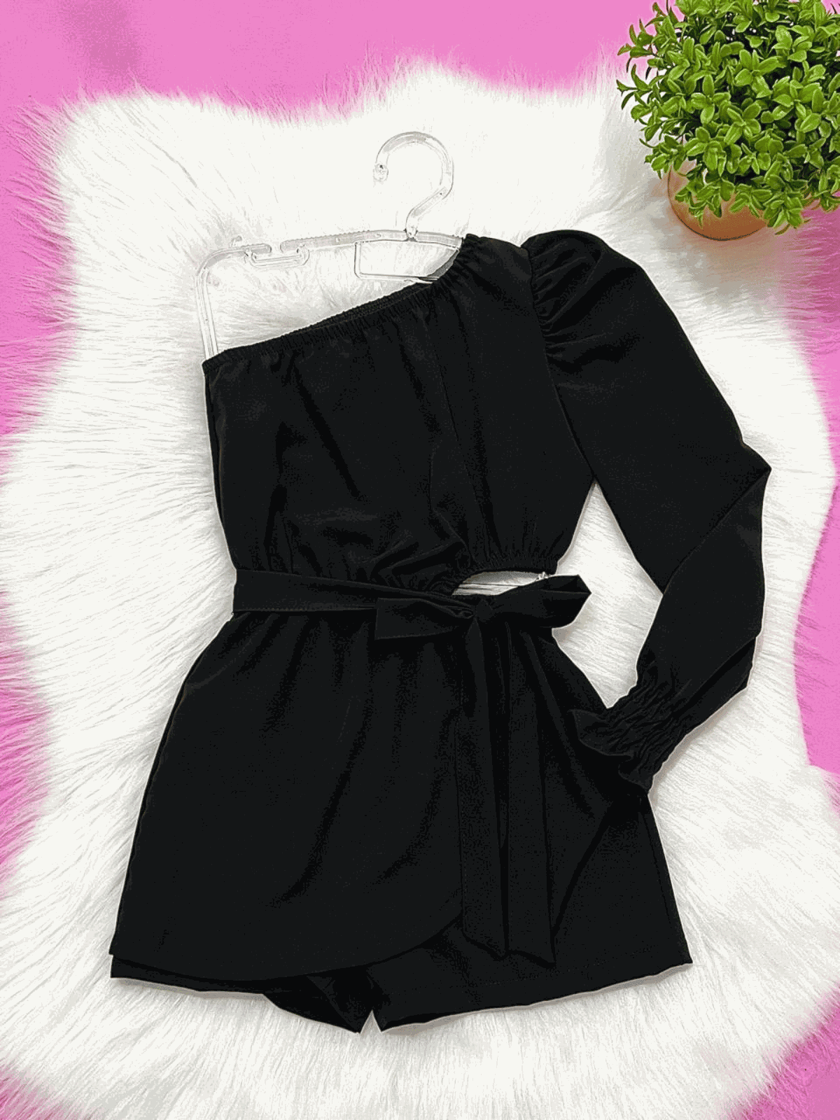 Macaquinho Nula Manga Preto - Isa Cintra Moda Infantil