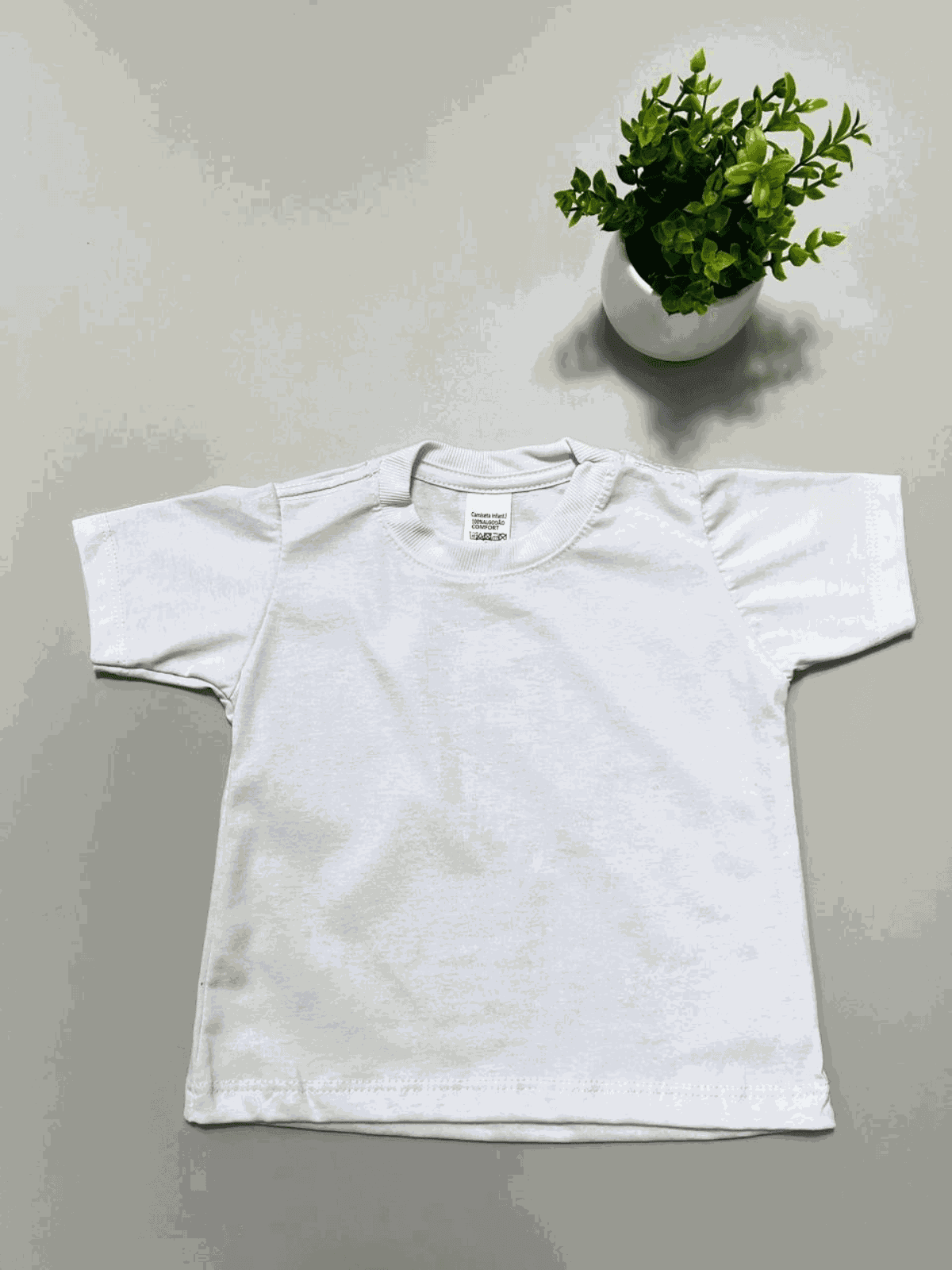 Camiseta Basica Masculina Branca - Isa Cintra Moda Infantil