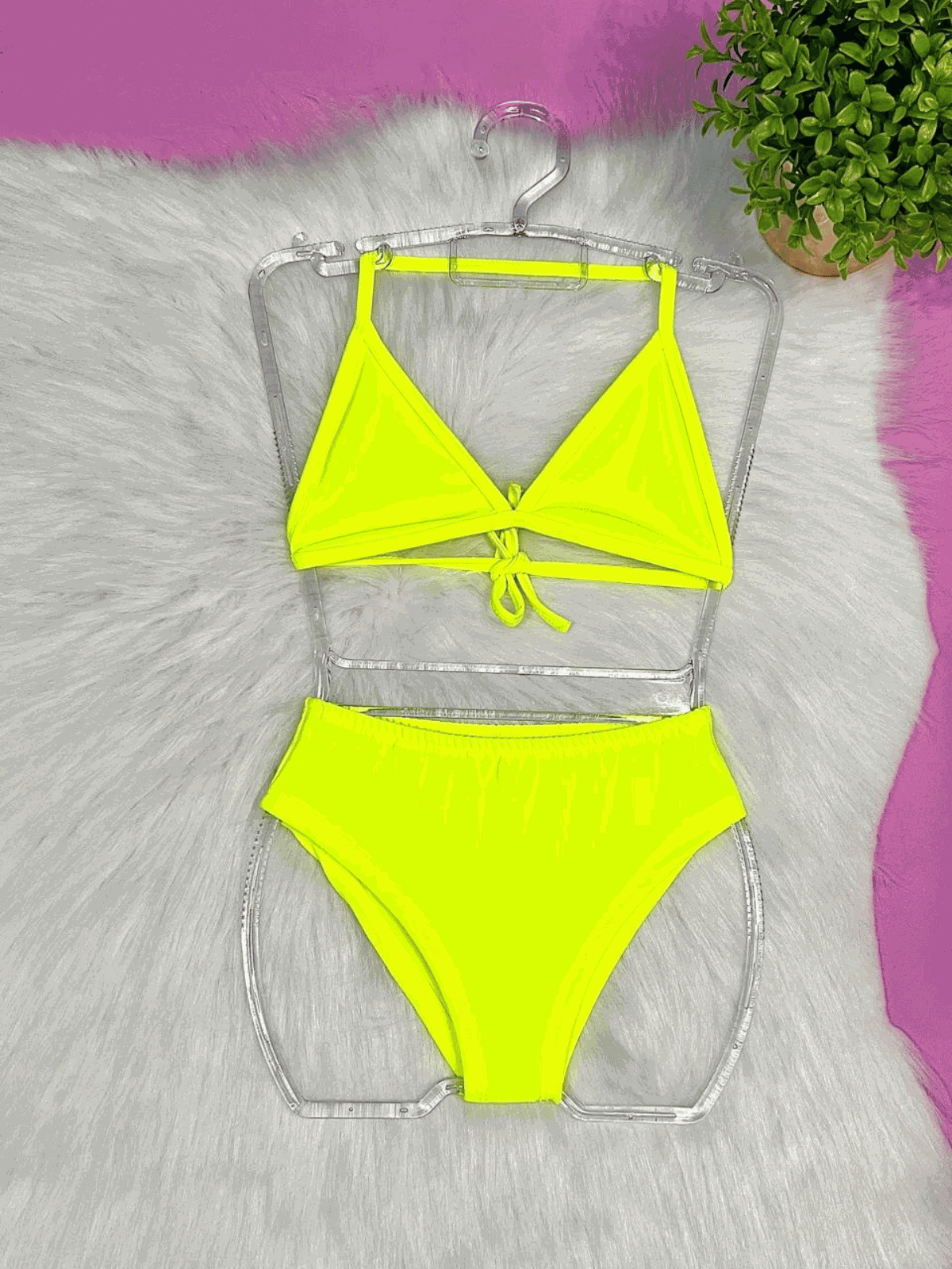 Biquini Infantil Verde Neon - Isa Cintra Moda Infantil