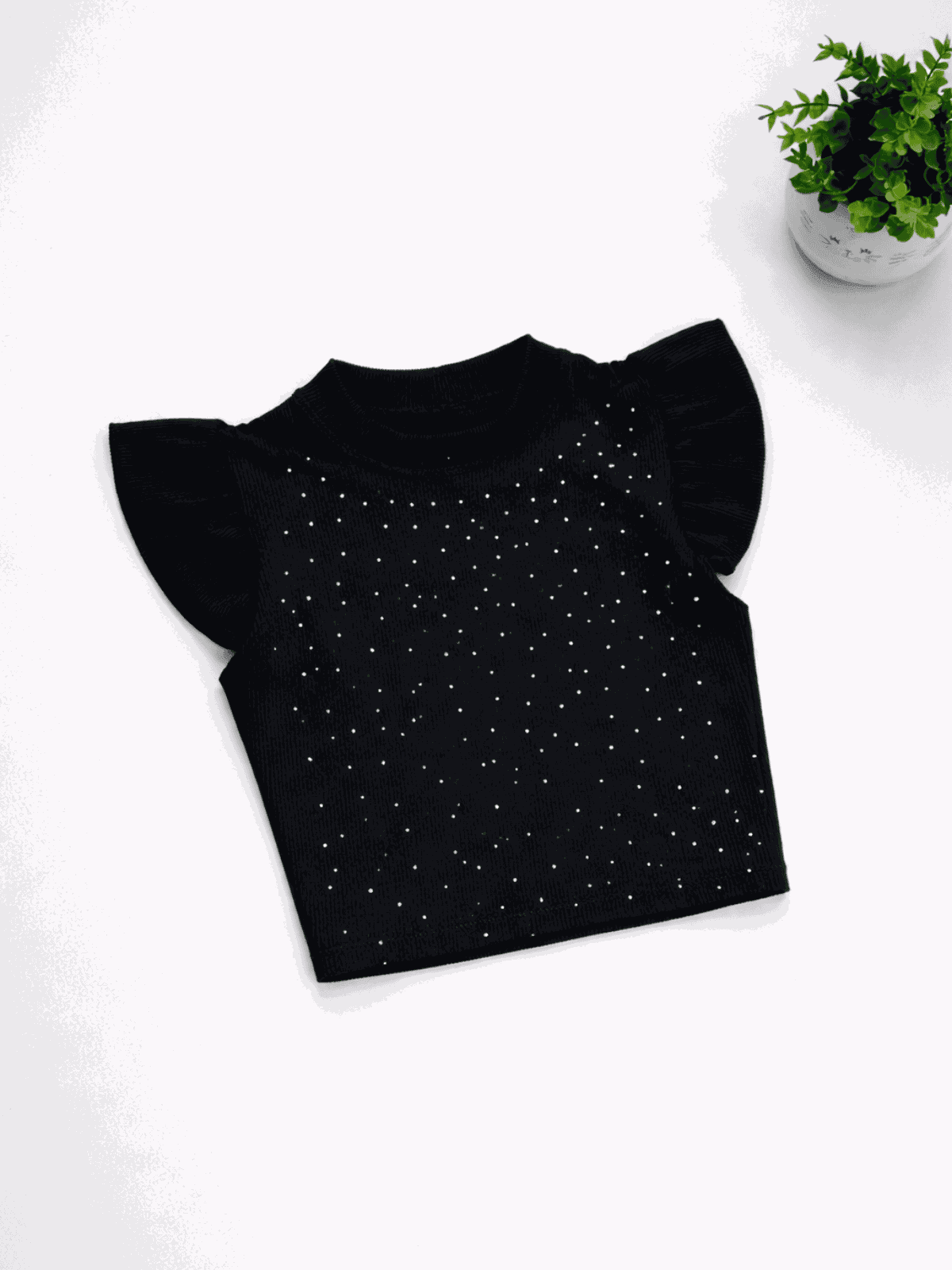 Blusa de Brilho Preta - Isa Cintra Moda Infantil
