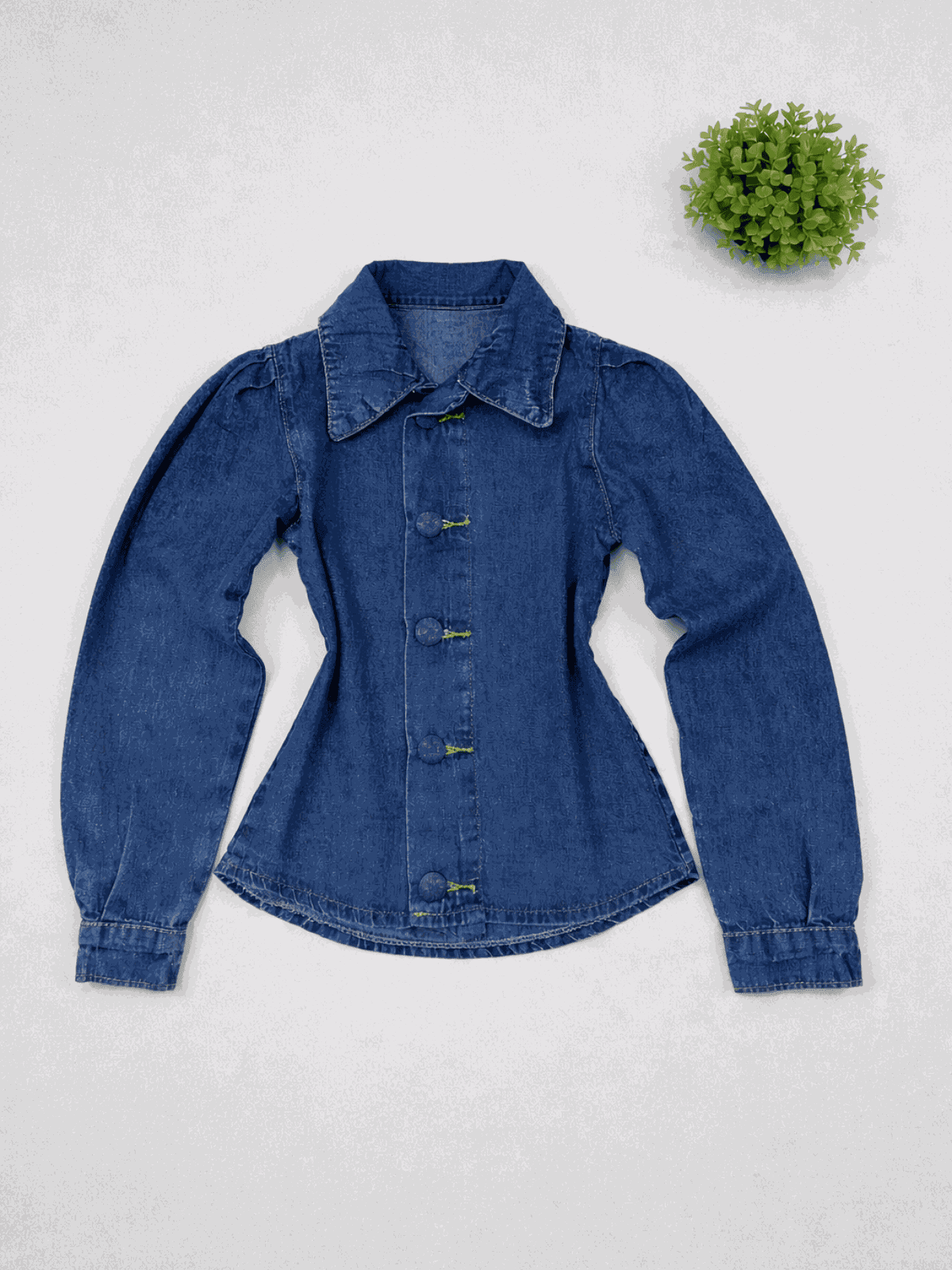 Camisa Jeans Manga Longa - Isa Cintra Moda Infantil