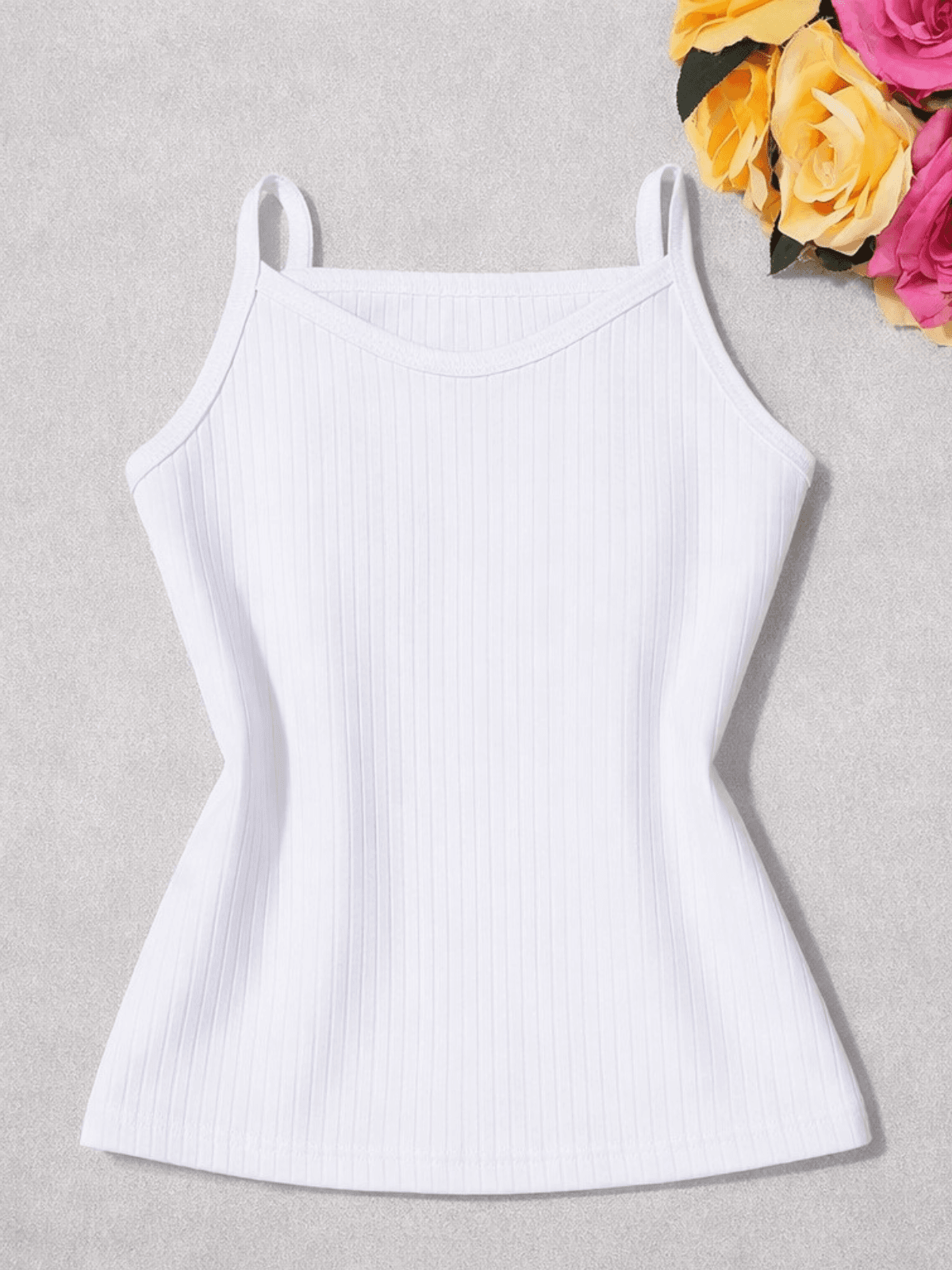 Blusa Feminina Regata Branca - Isa Cintra Moda Infantil