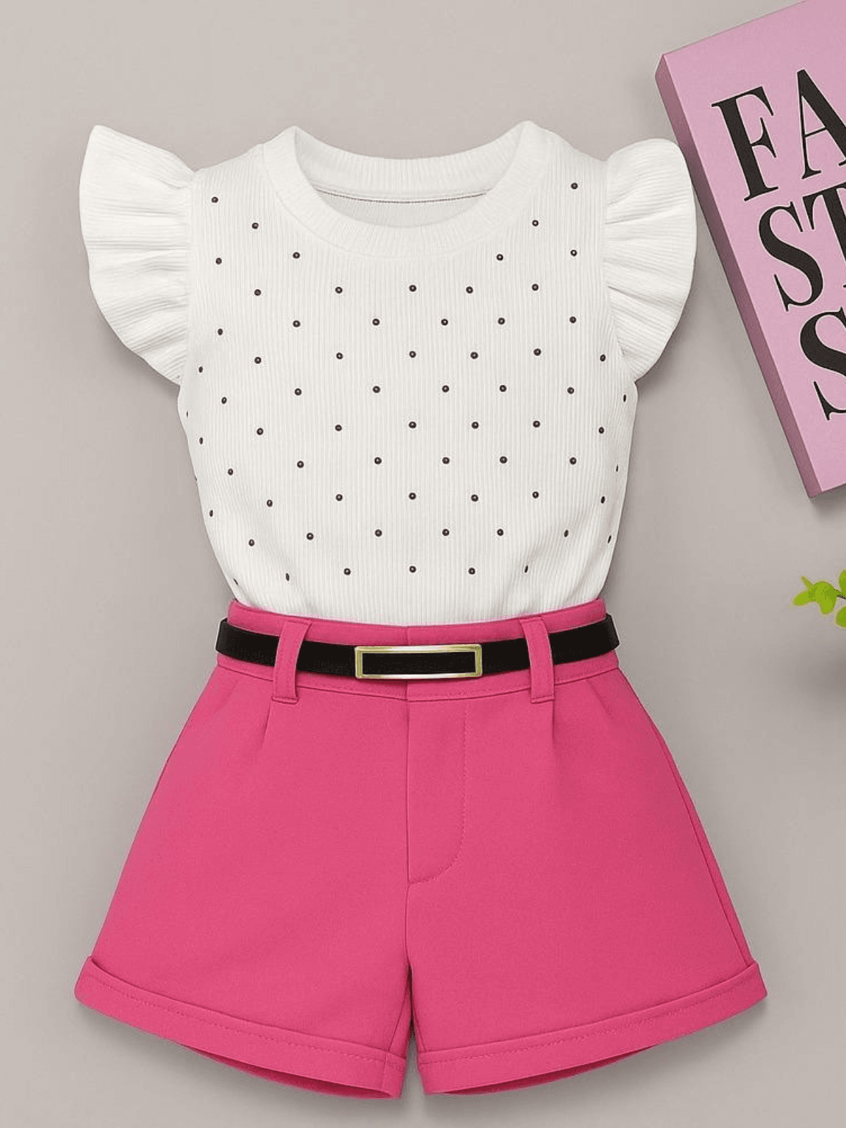 Conjunto Blusa de Brilho + Short Alfaiataria com C... - Isa Cintra Moda Infantil