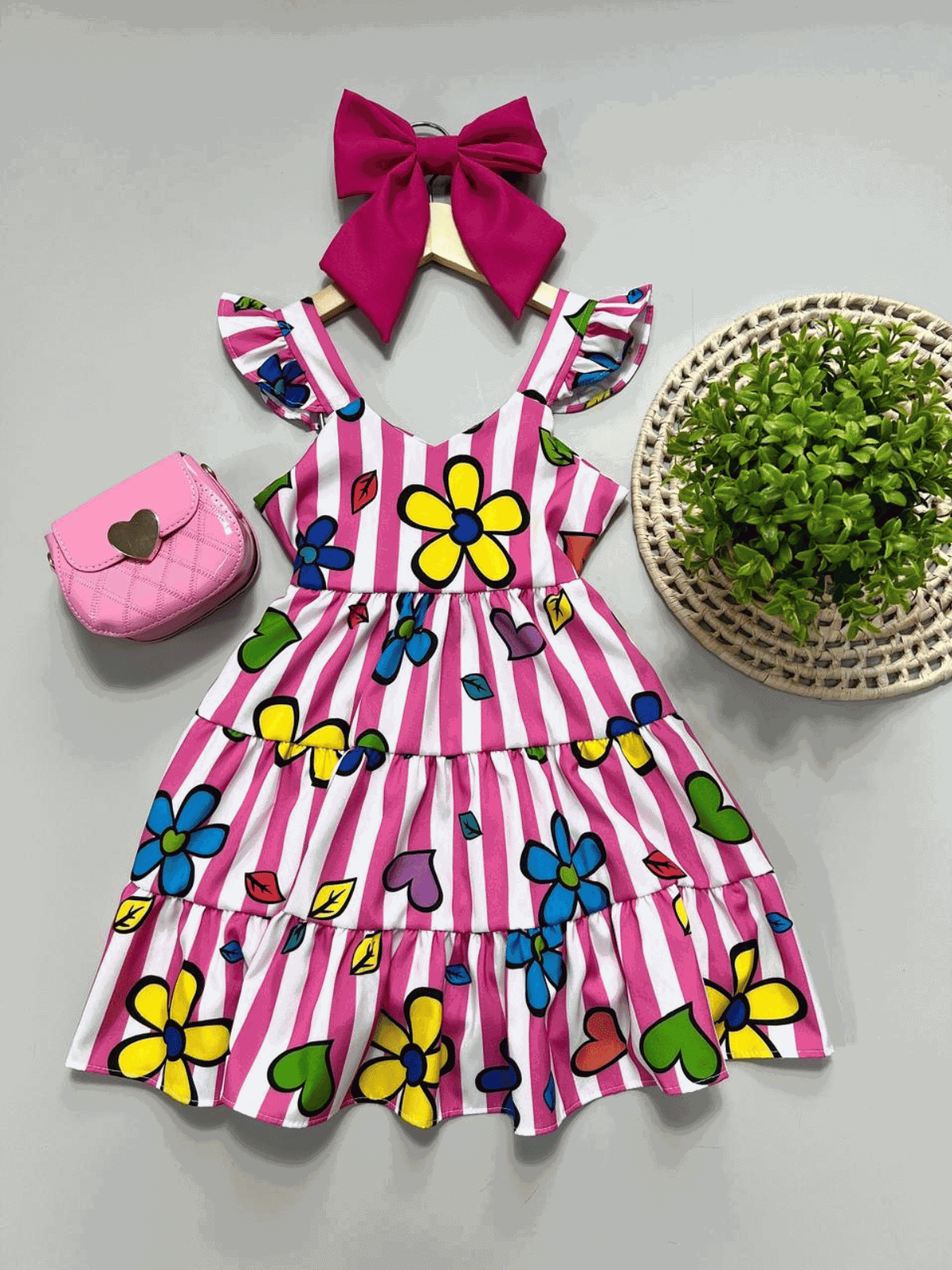 Vestido Infantil Listrado - Isa Cintra Moda Infantil