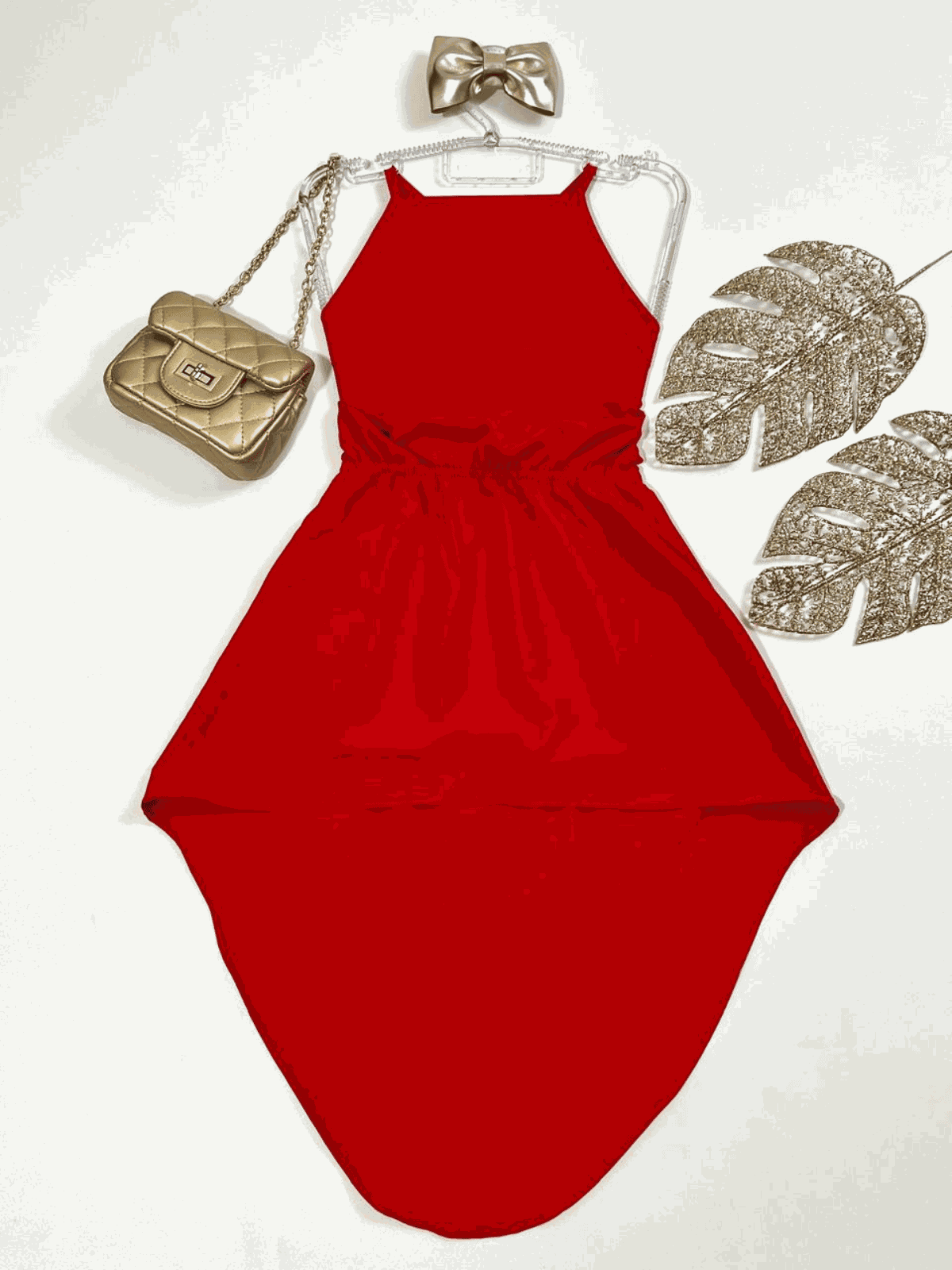 Vestido Mullet Vermelho - Isa Cintra Moda Infantil