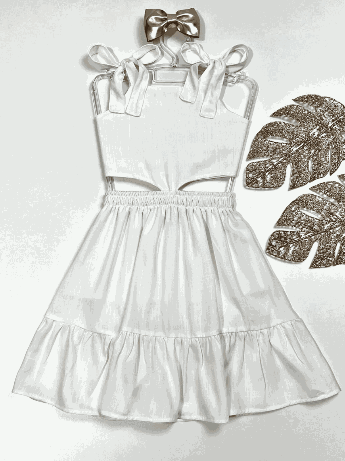 Vestido Recorte Branco - Isa Cintra Moda Infantil