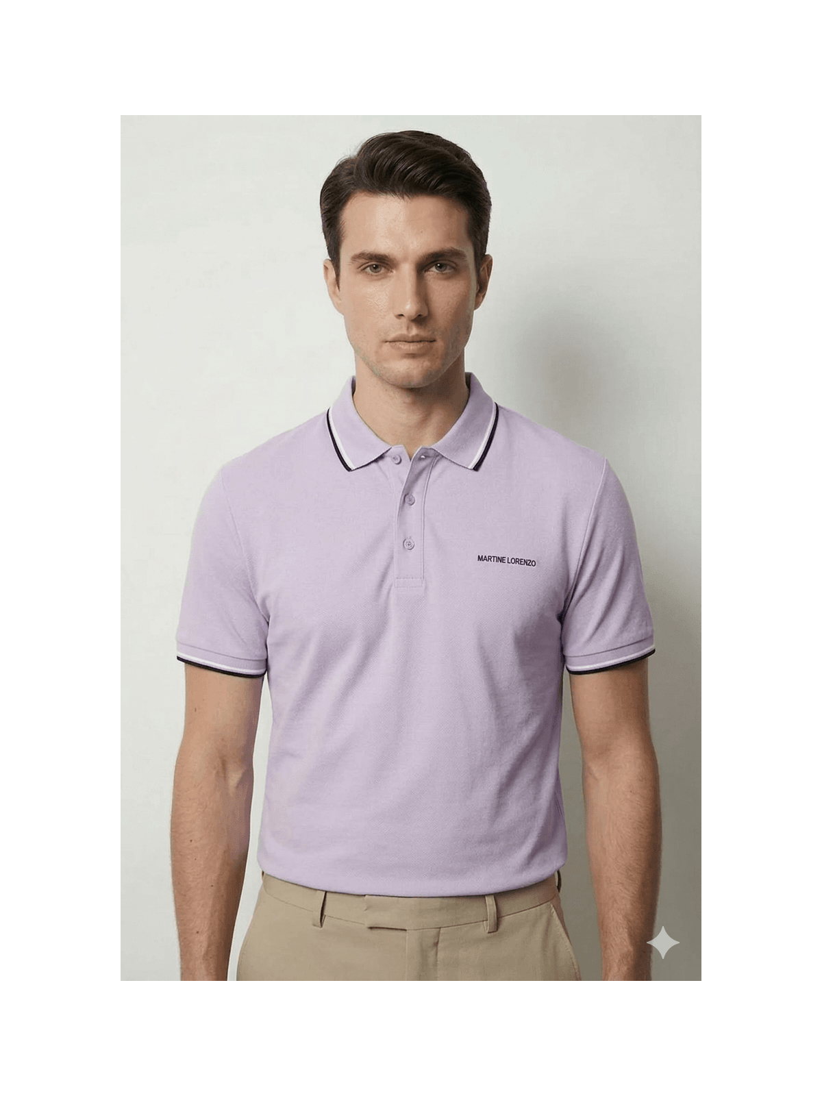 GOLA POLO RIMINI MARTINE LORENZO - LILÁS - SP GRIFES - Camisetas Importadas no Atacado