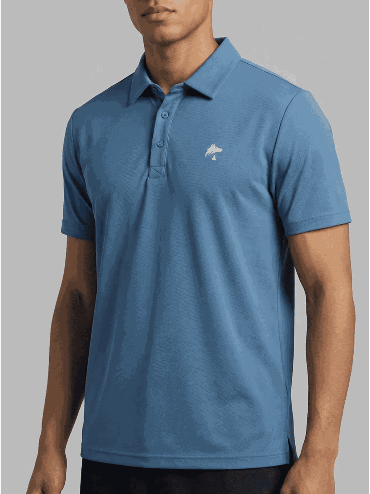 GOLA POLO MARTINE LORENZO - AZUL OCEANO - SP GRIFES - Camisetas Importadas no Atacado