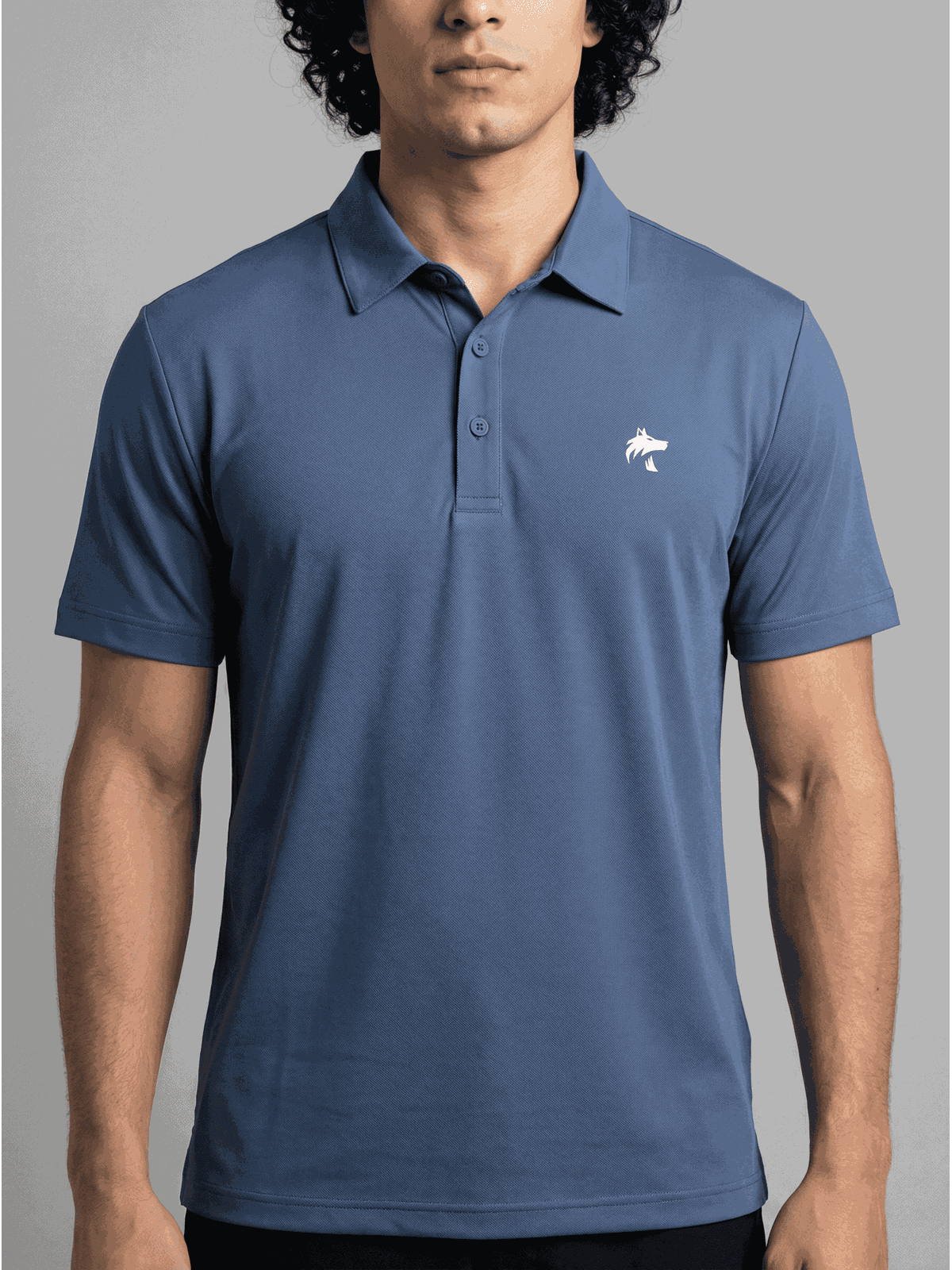 GOLA POLO MARTINE LORENZO - AZUL PETRÓLEO - SP GRIFES - Camisetas Importadas no Atacado