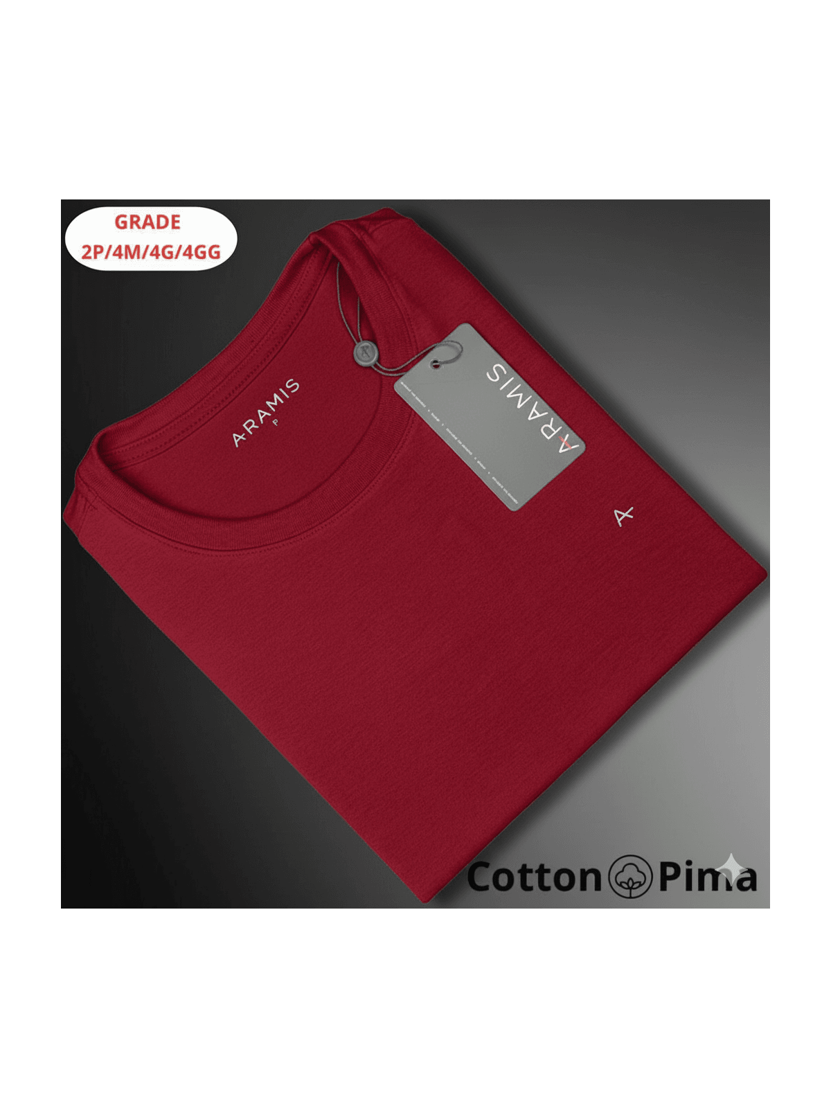 CAMISETA ARAMIS NACIONAL - VERMELHA - SP GRIFES - Camisetas Importadas no Atacado