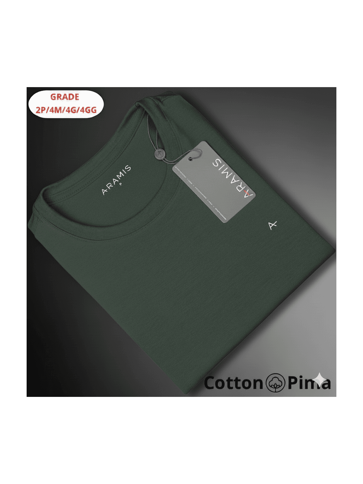 CAMISETA ARAMIS NACIONAL - VERDE MUSGO - SP GRIFES - Camisetas Importadas no Atacado