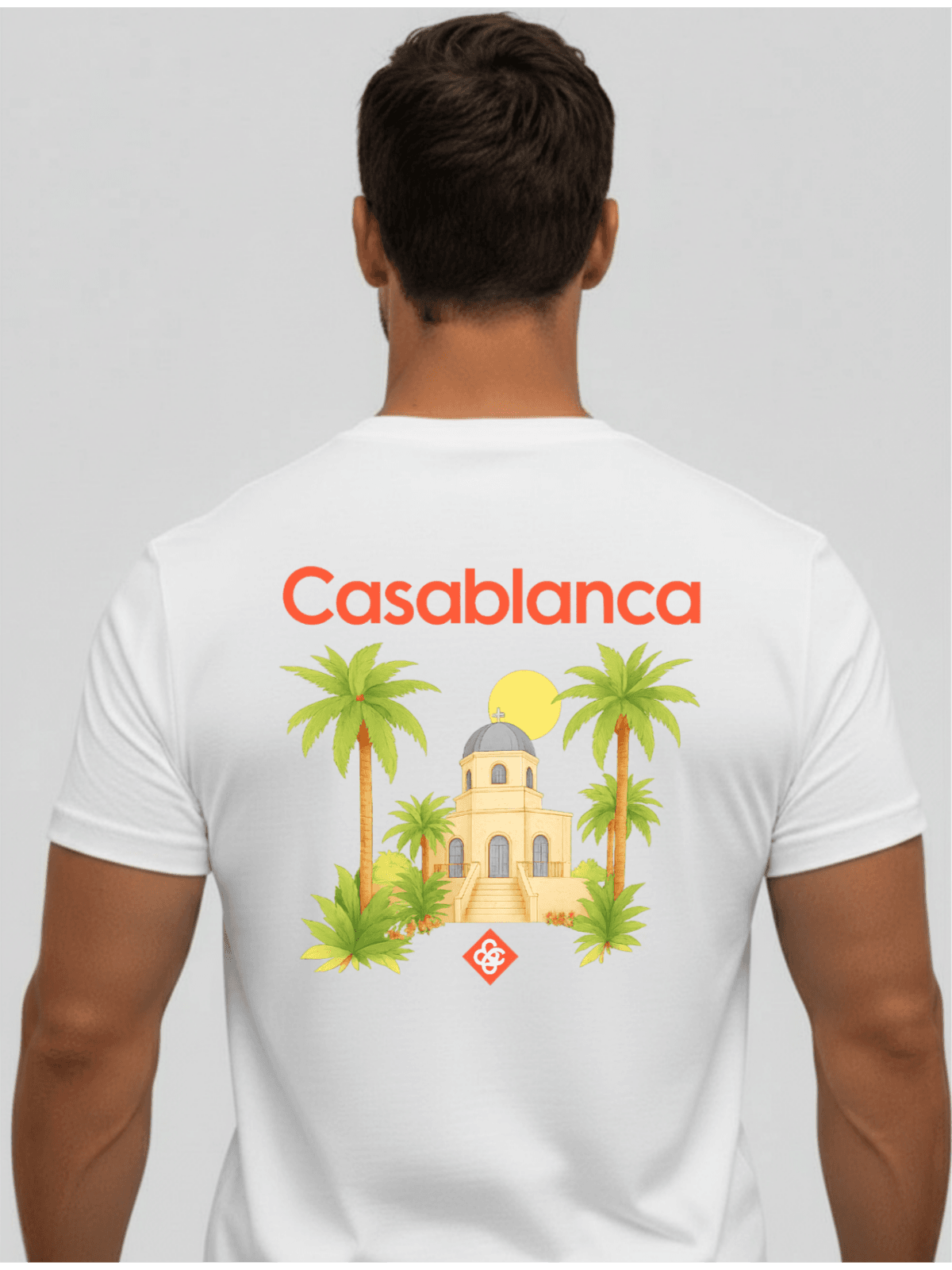 CAMISETA CASABLANCA COQUEIRO - PRETA - SP GRIFES - Camisetas Importadas no Atacado