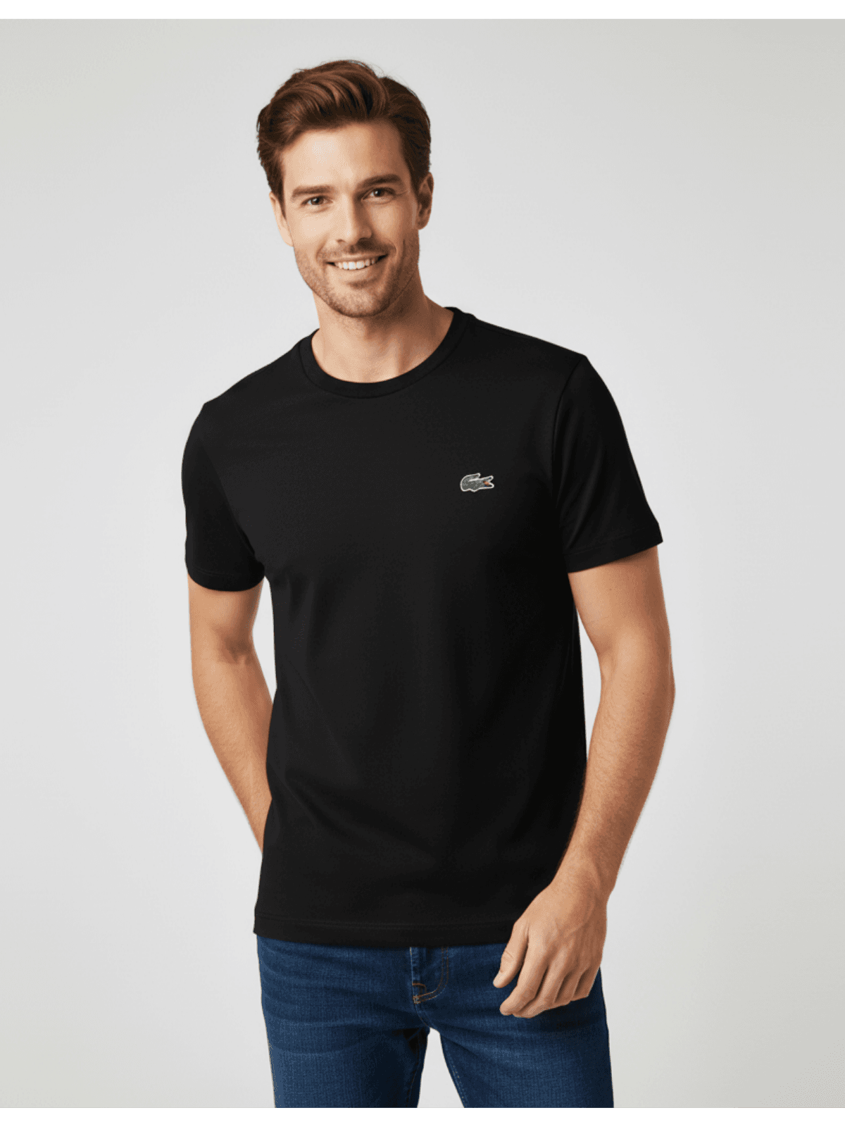 Camiseta Lacoste - Preta - Egípcia - SP GRIFES - Camisetas Importadas no Atacado