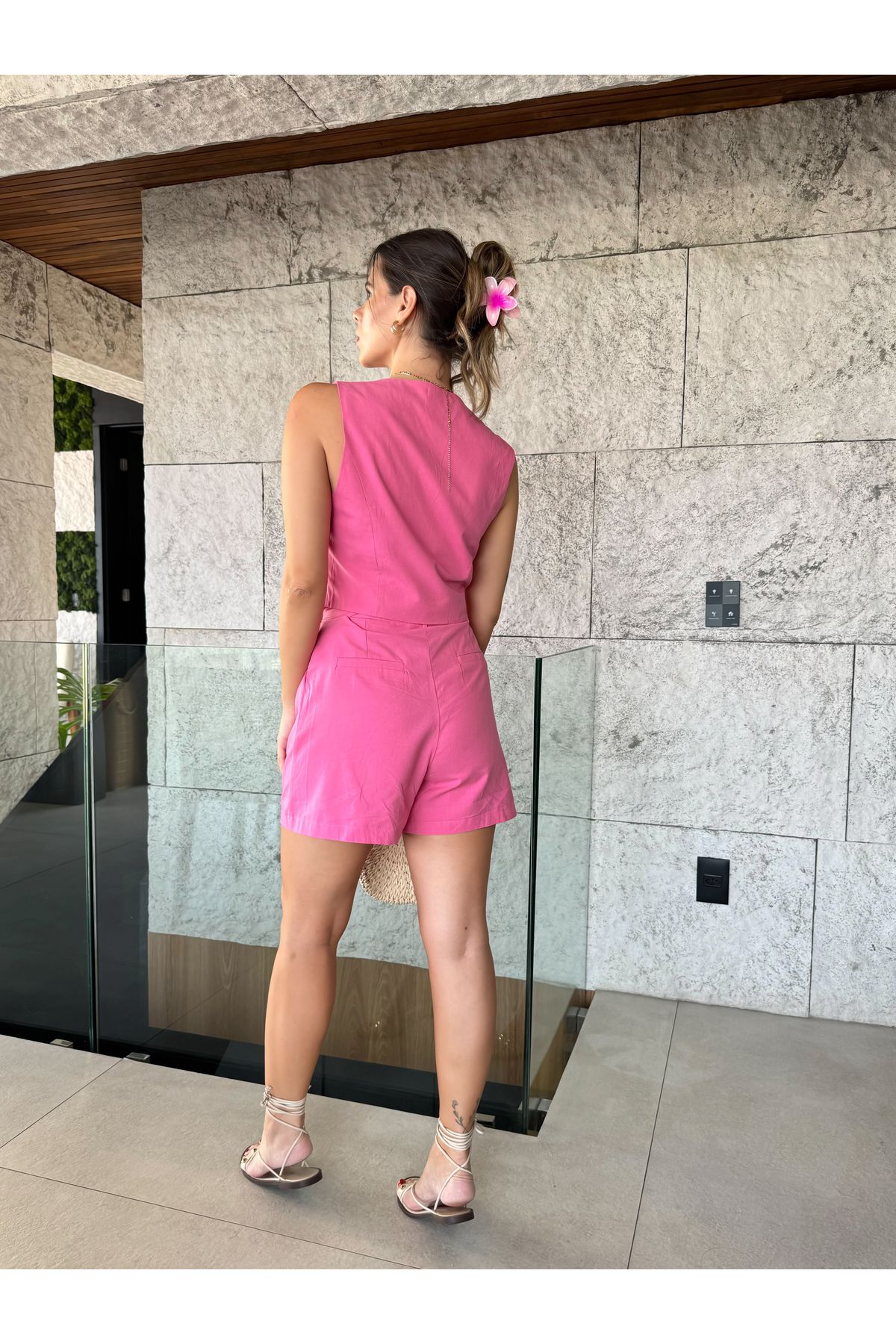 Colete Emi Alfaiataria -Rosa