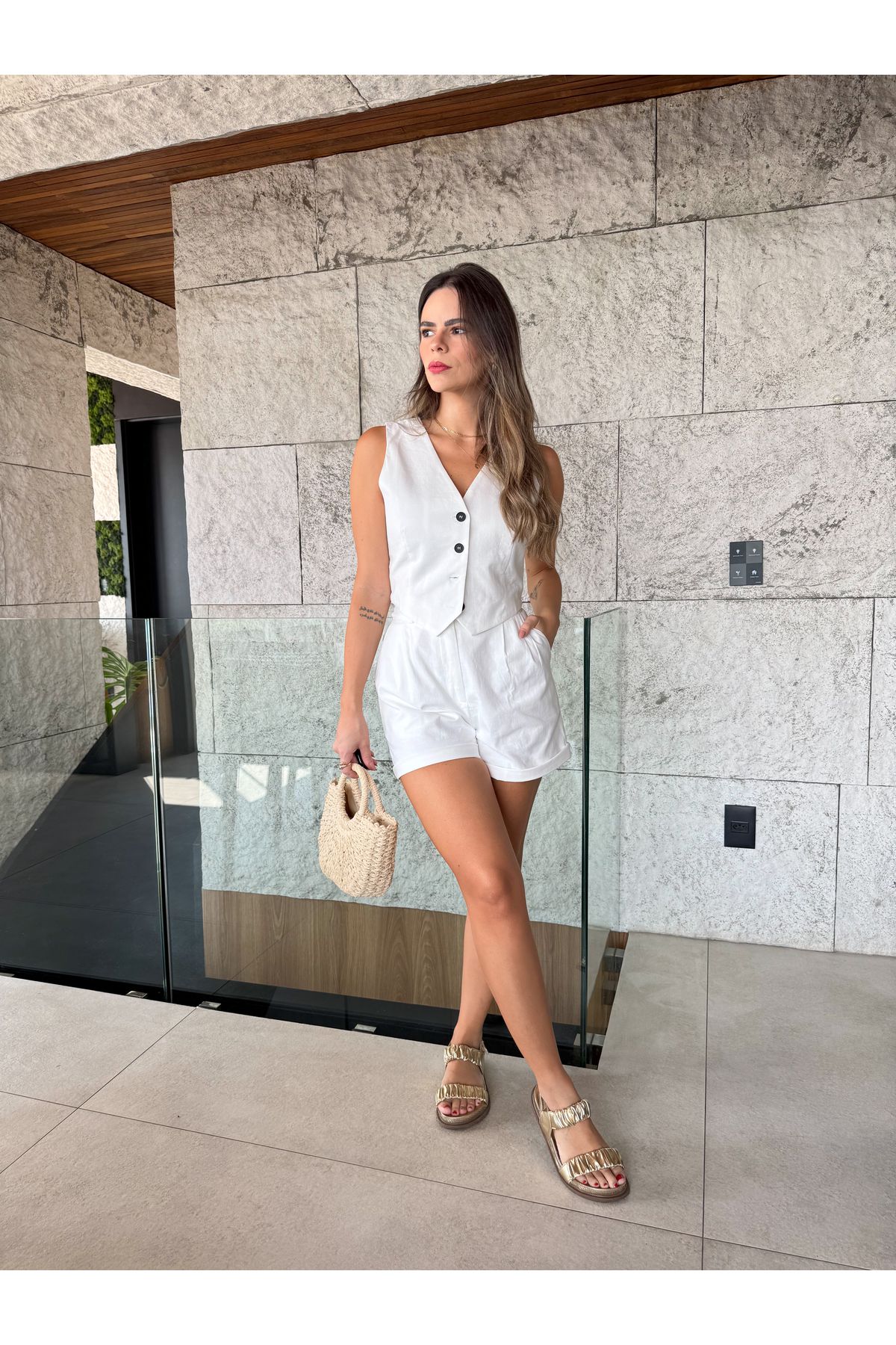 Colete Emi Alfaiataria - Off White