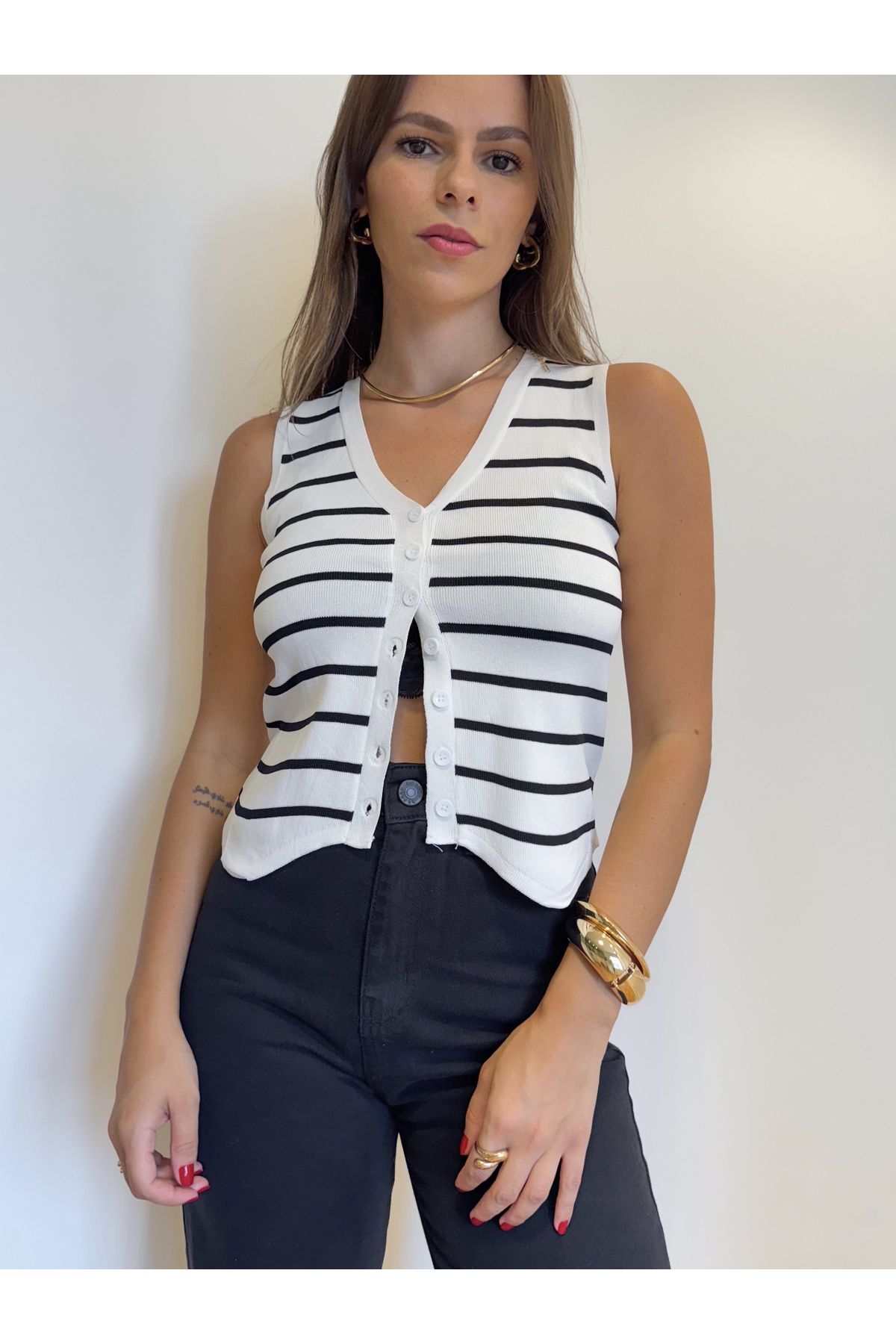 Colete tricot Alyssa - listras