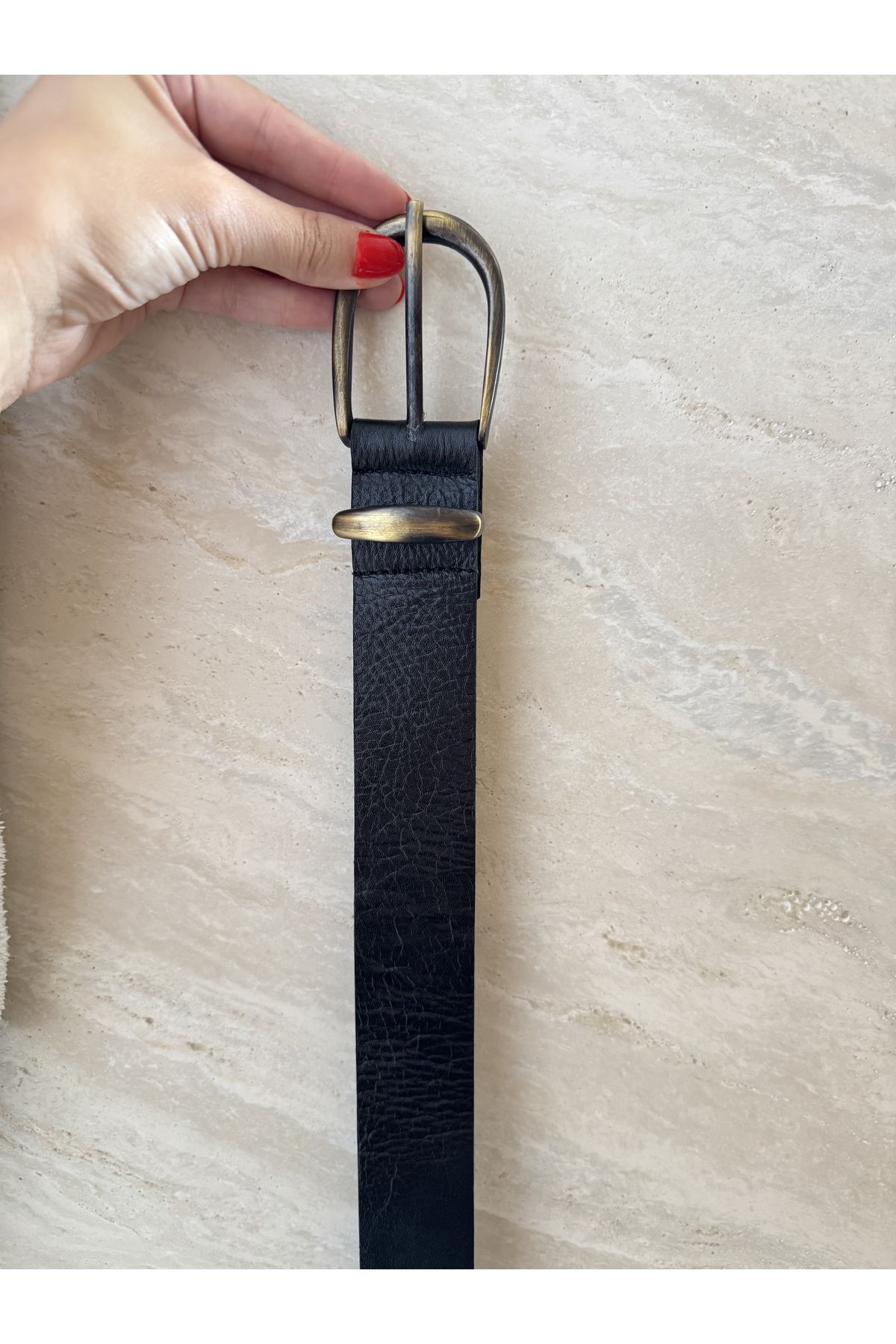 Cinto Iva grosso - Couro preto