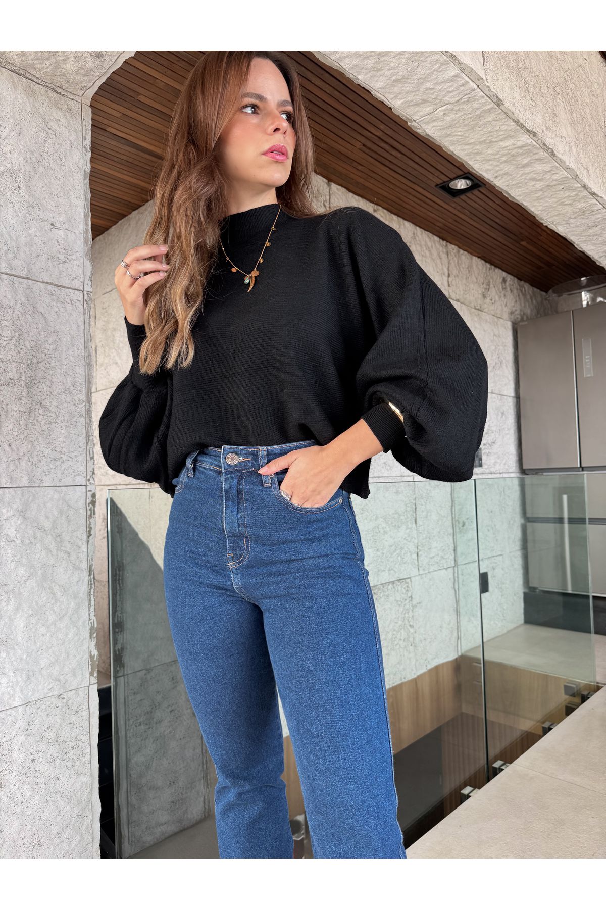 Blusa Mirna Tricot - Preto