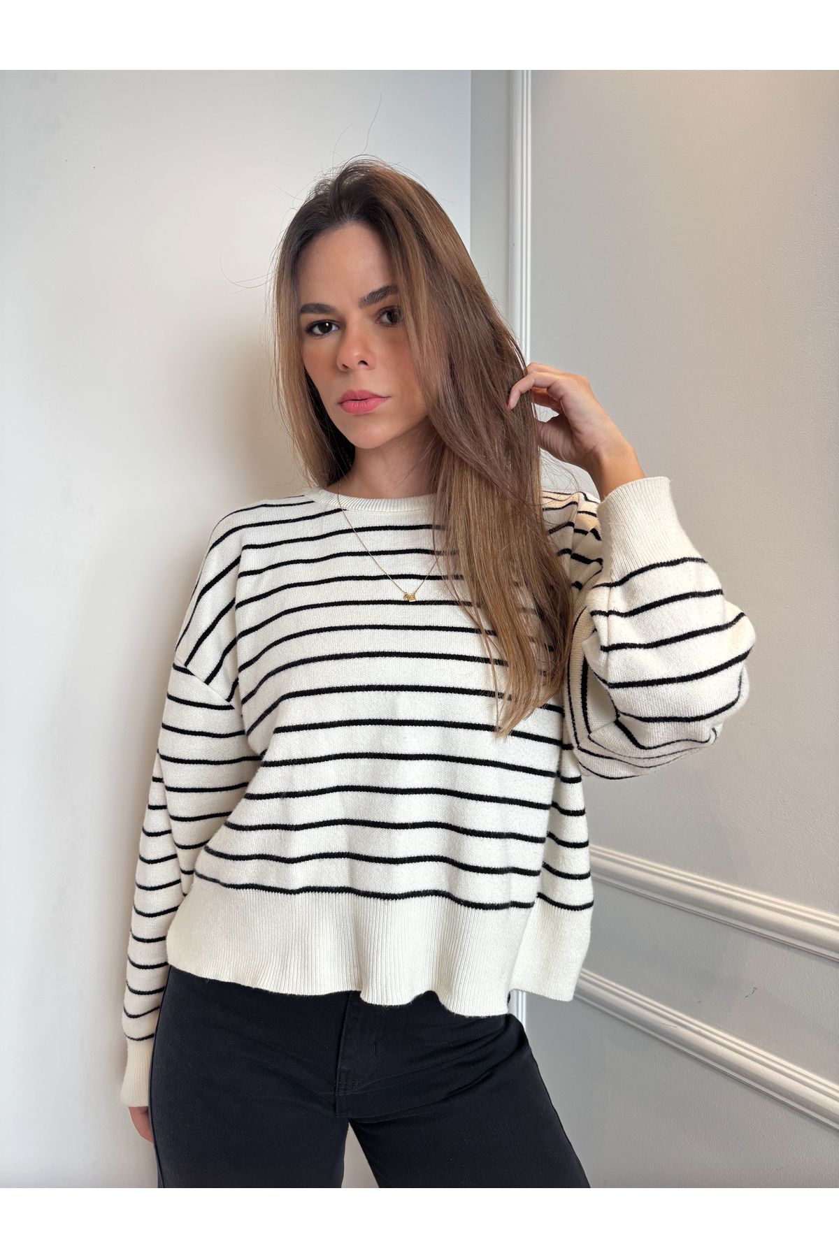 Blusa de Tricot Ruana - Listras