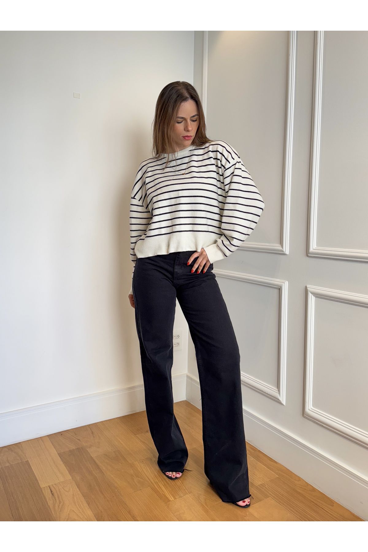 Blusa de Tricot Ruana - Listras