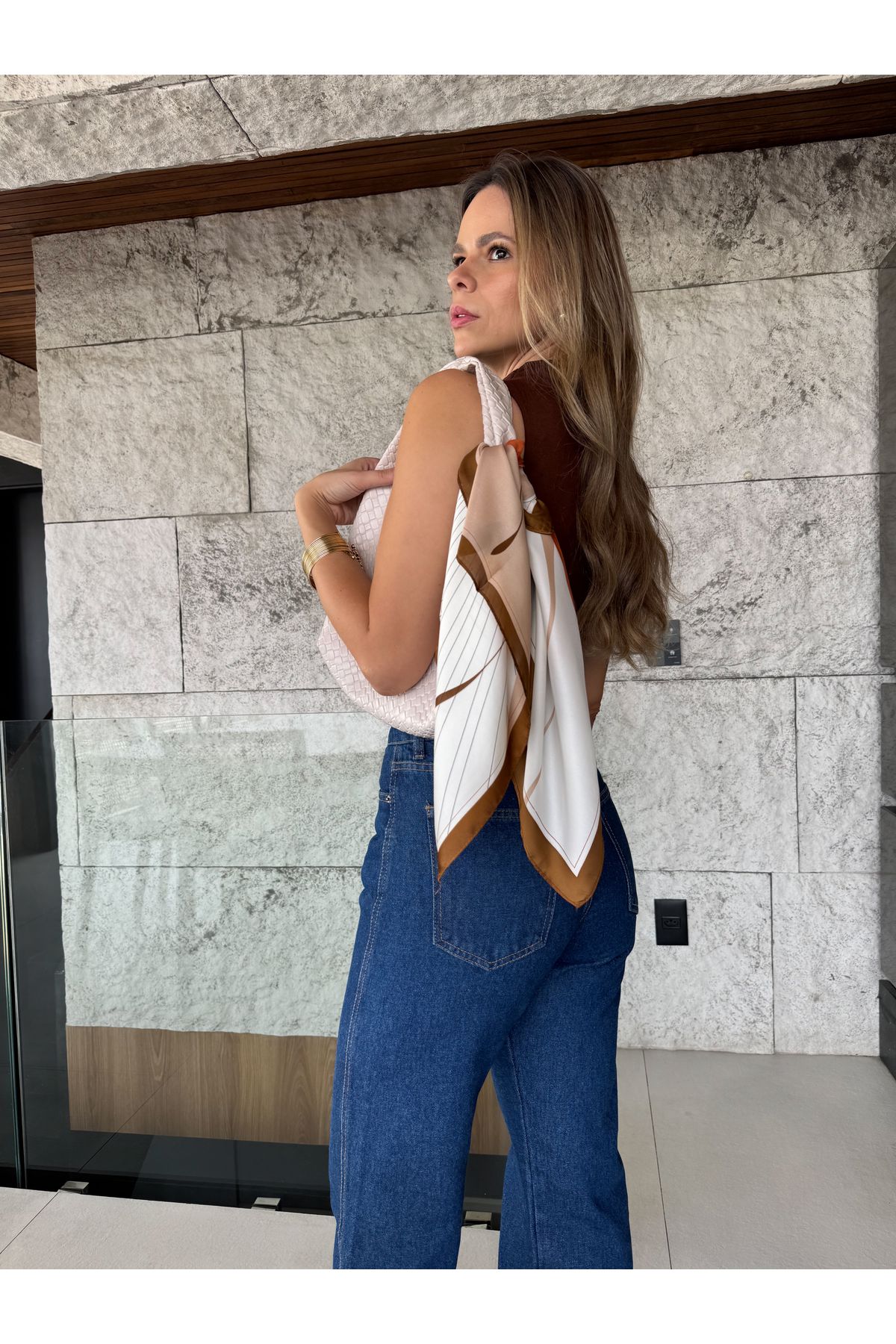 Lenço cetim - Leona