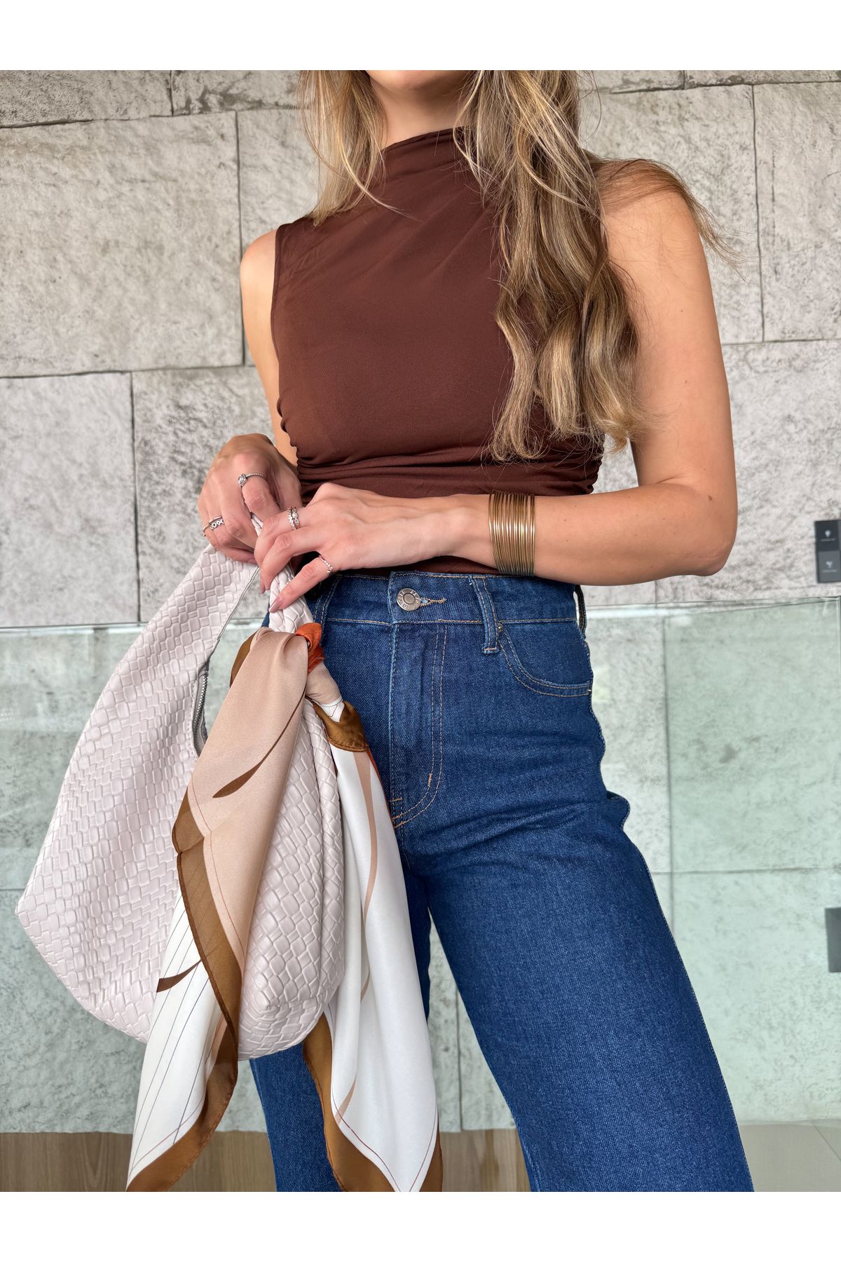 Lenço cetim - Leona