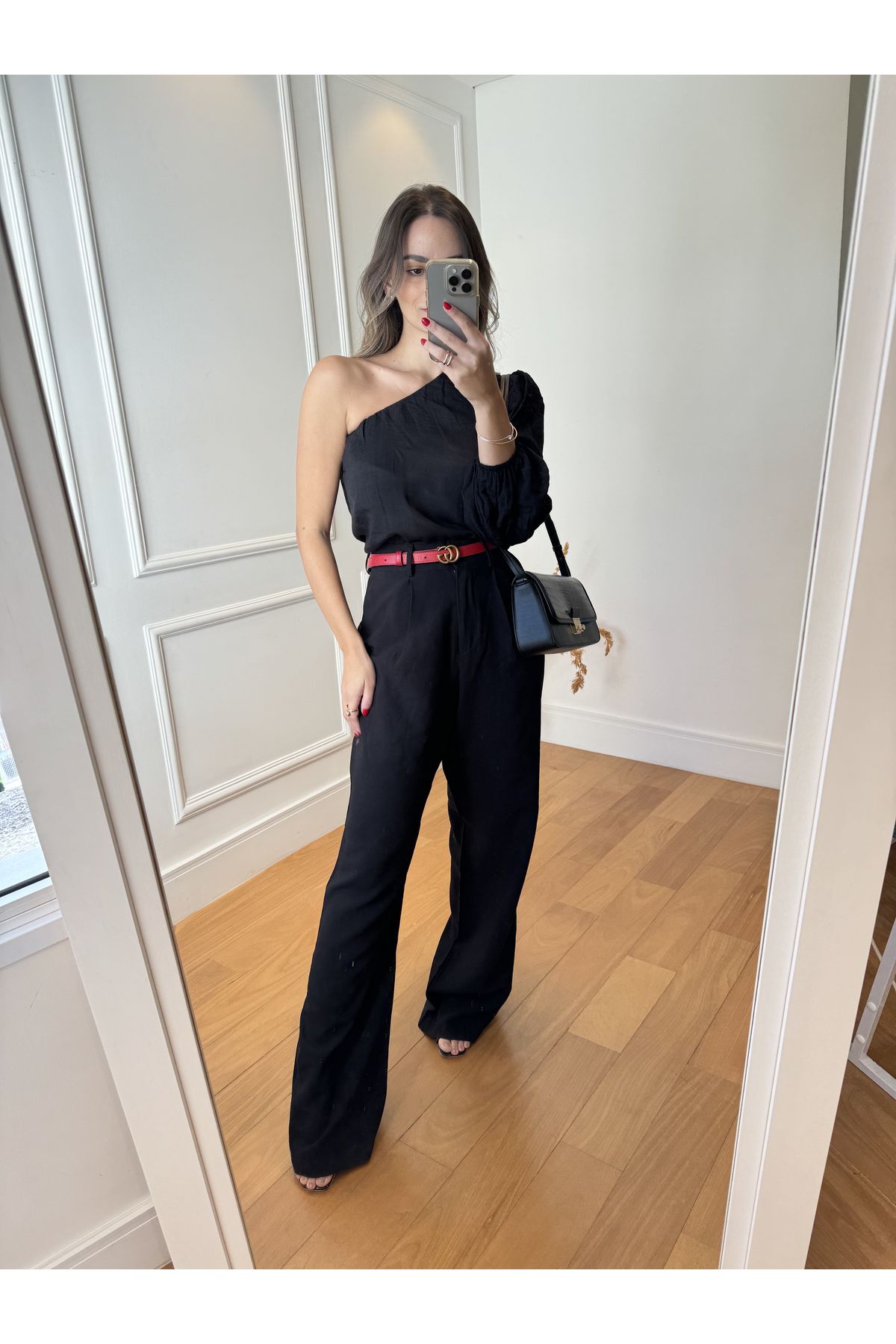 Calca Ava Alfaiataria Wide Leg Preta 