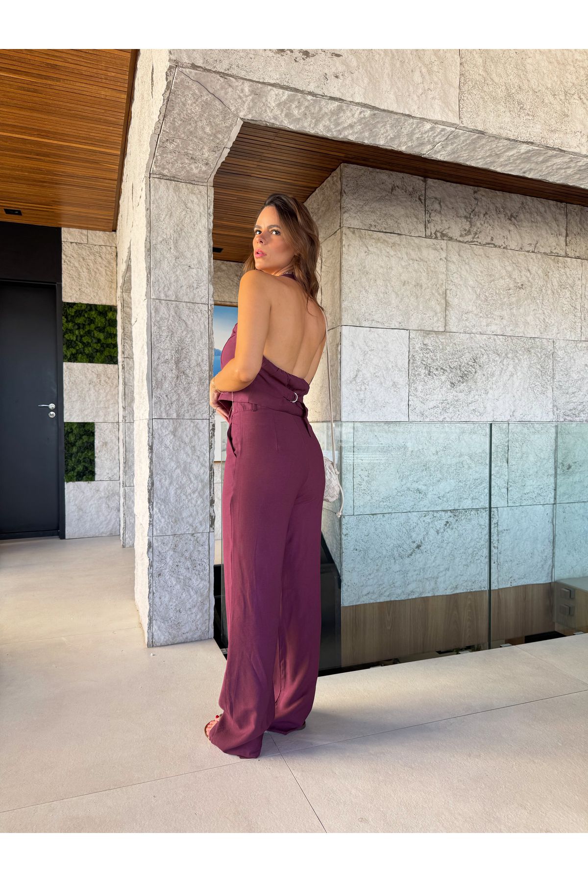 Colete alfaiataria frente unica Serena - Uva