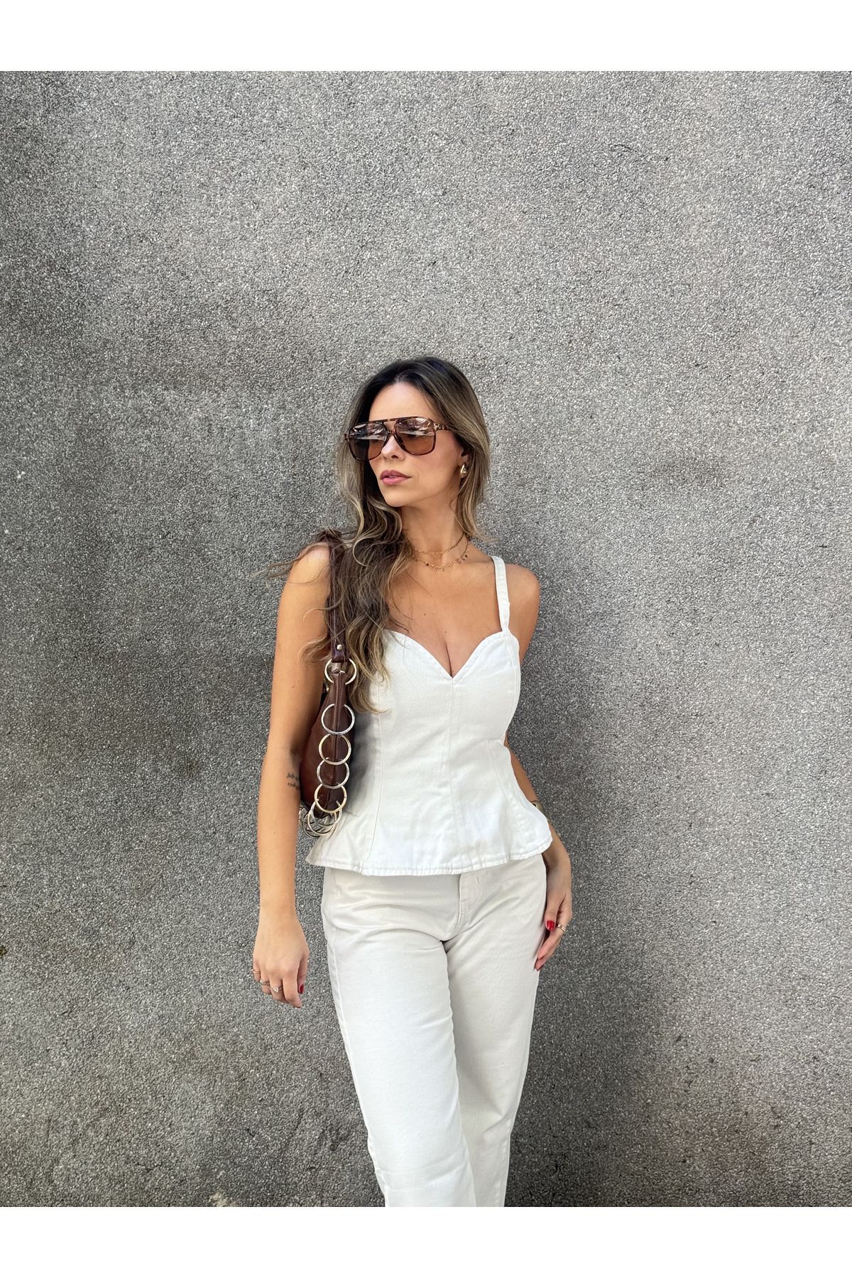 Top Lara jeans - off white