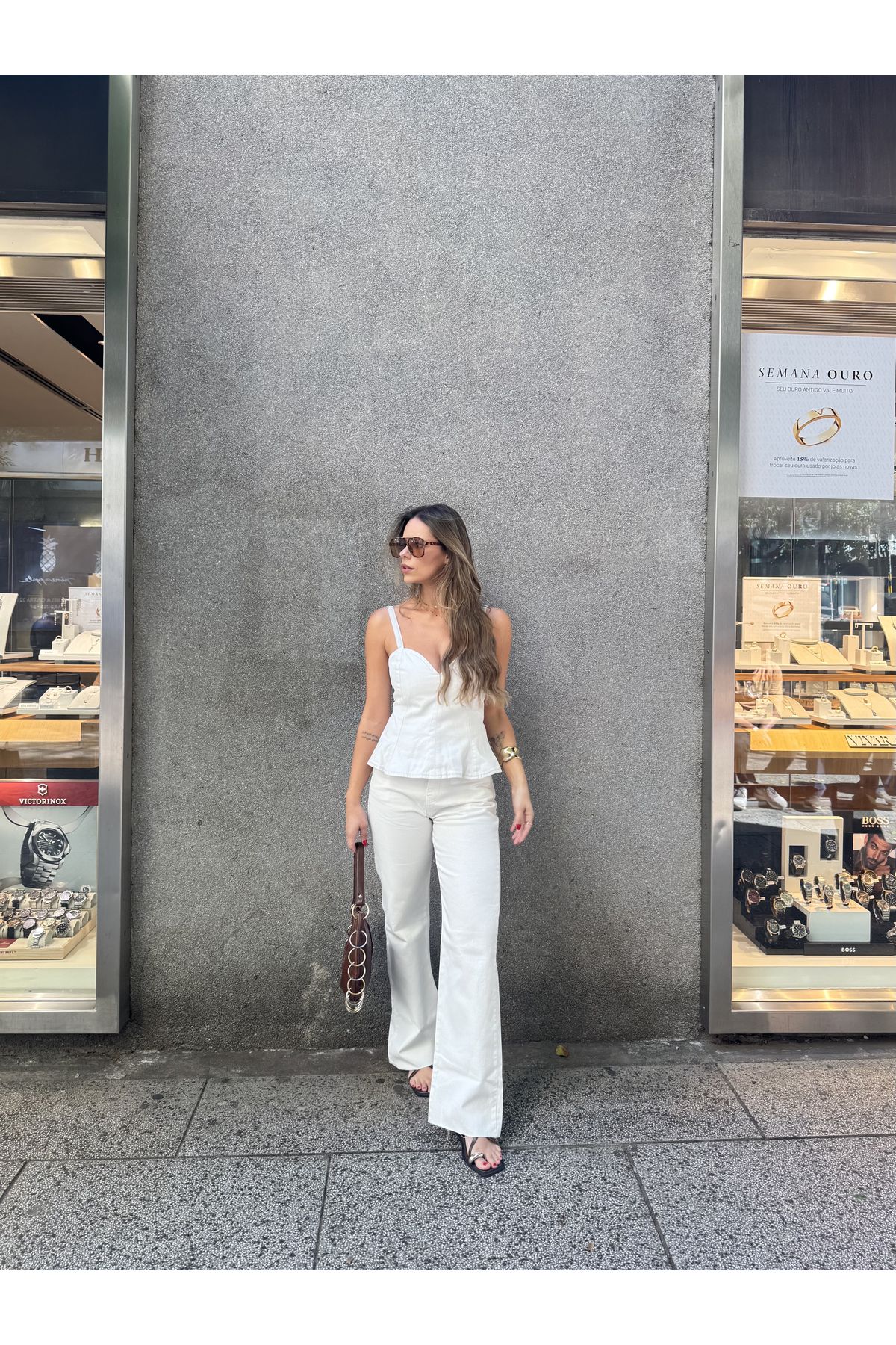 Top Lara jeans - off white