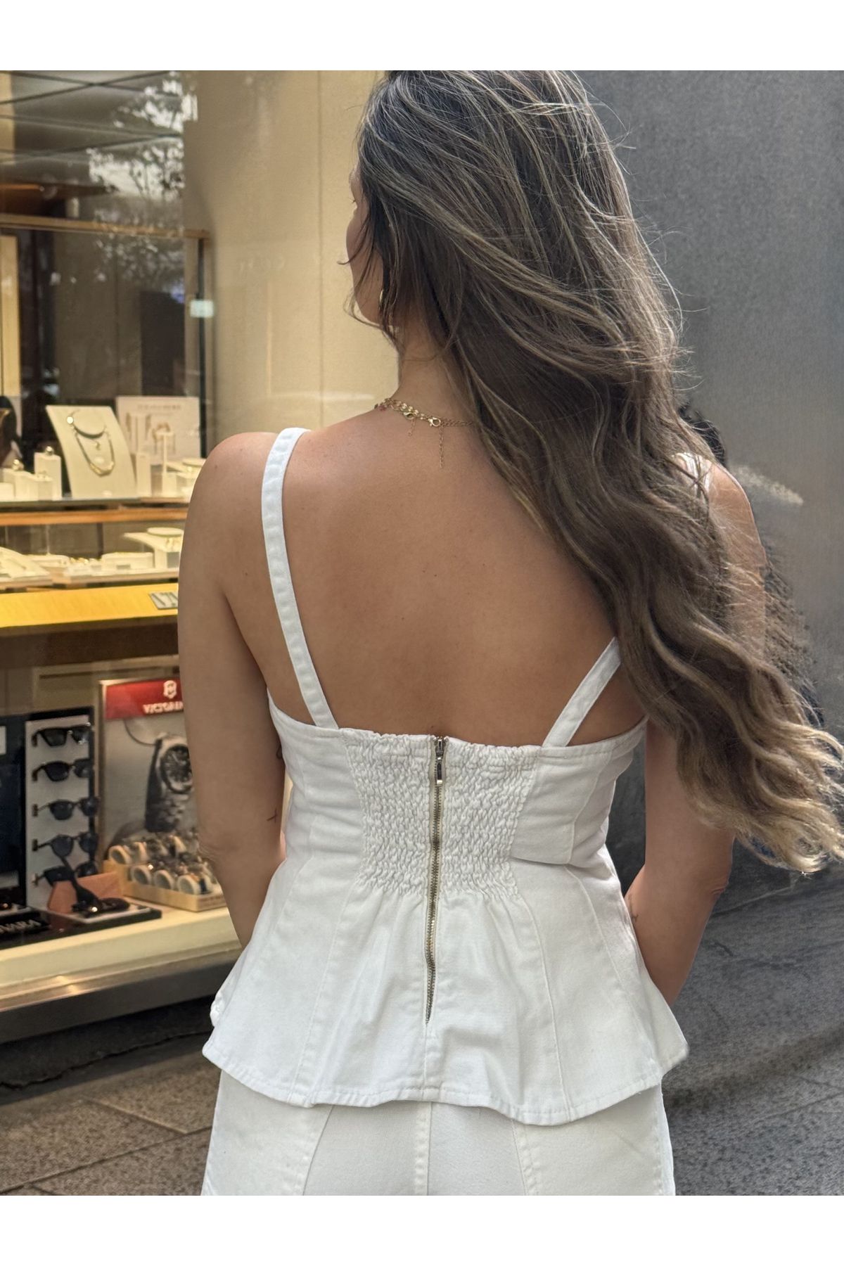 Top Lara jeans - off white