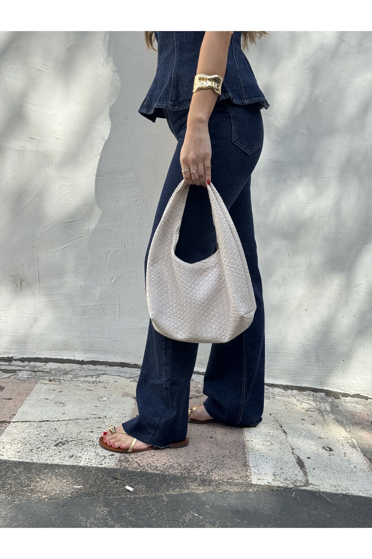 Calça Anita Wide Leg cintura média - amaciado