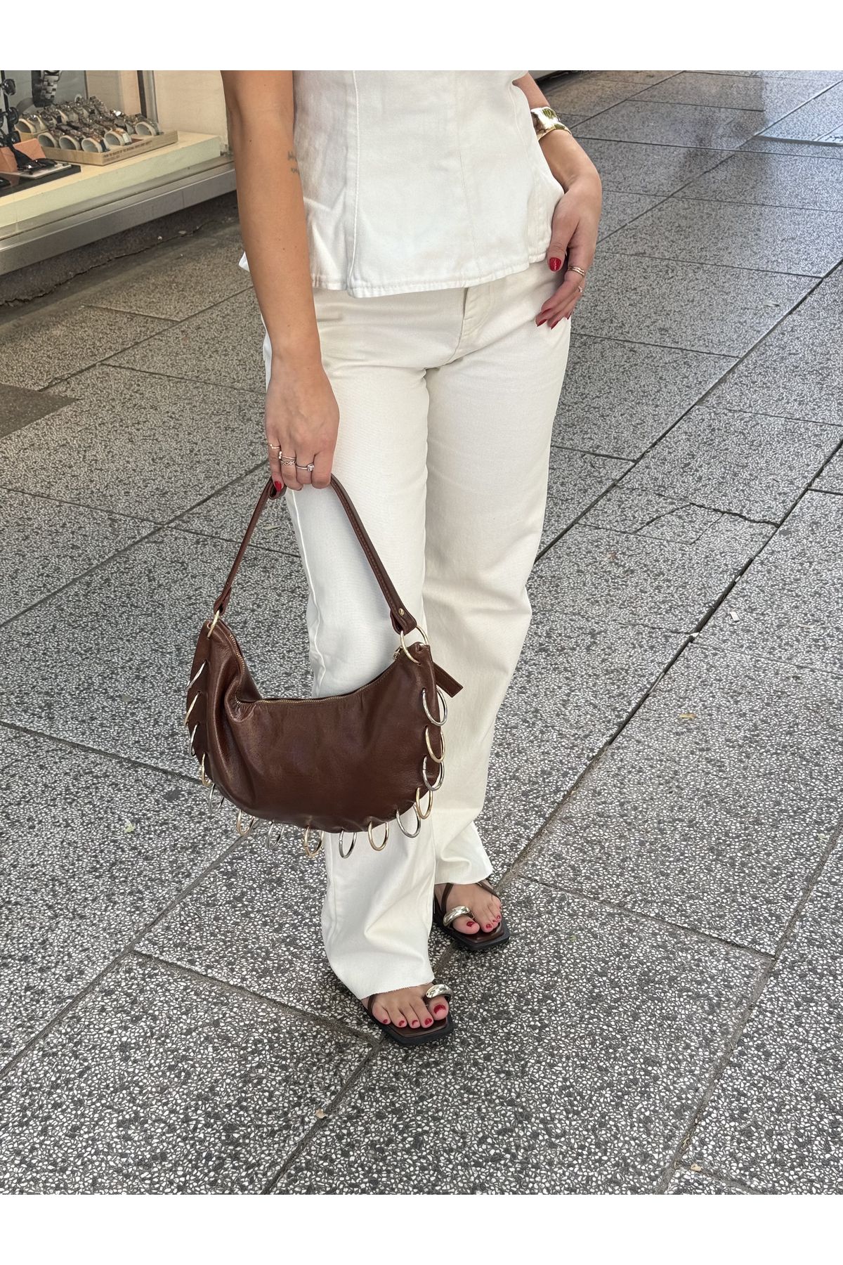 Calça Daiane Wide Leg - Jeans Off white