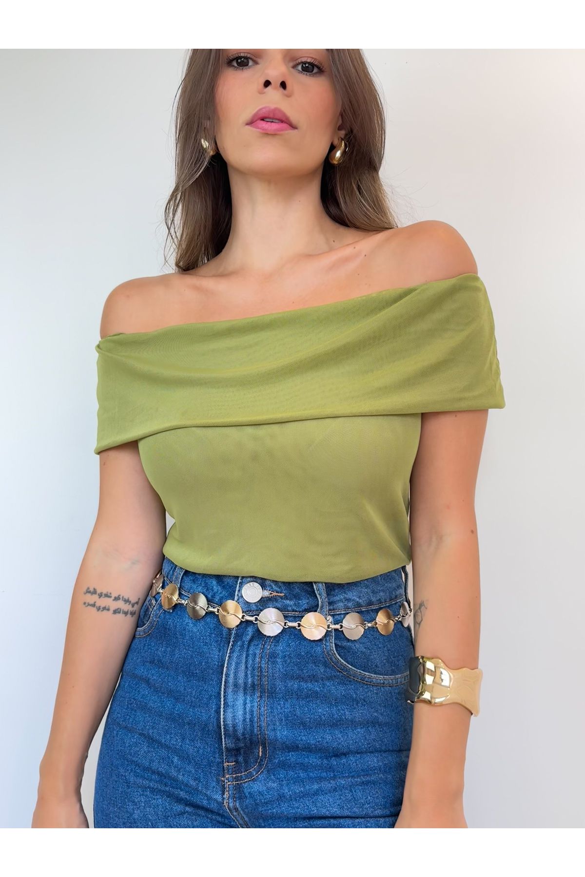 Cinto Samia corrente - mesclado prata e dourado