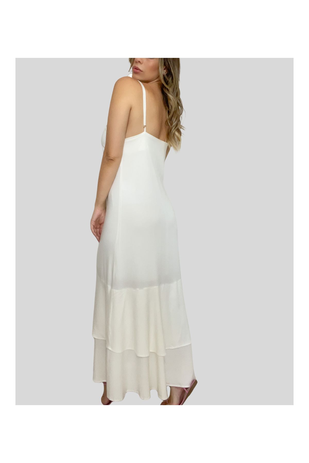 Vestido Helena de Botões Off White