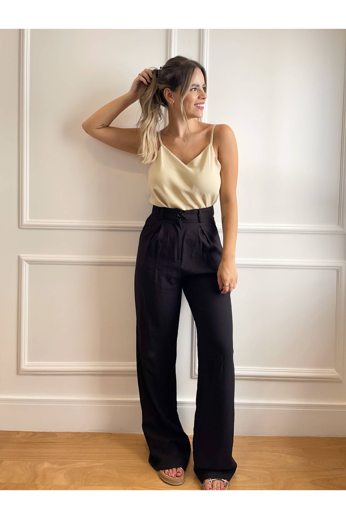 Blusa Gizza Regata Basica - Bege
