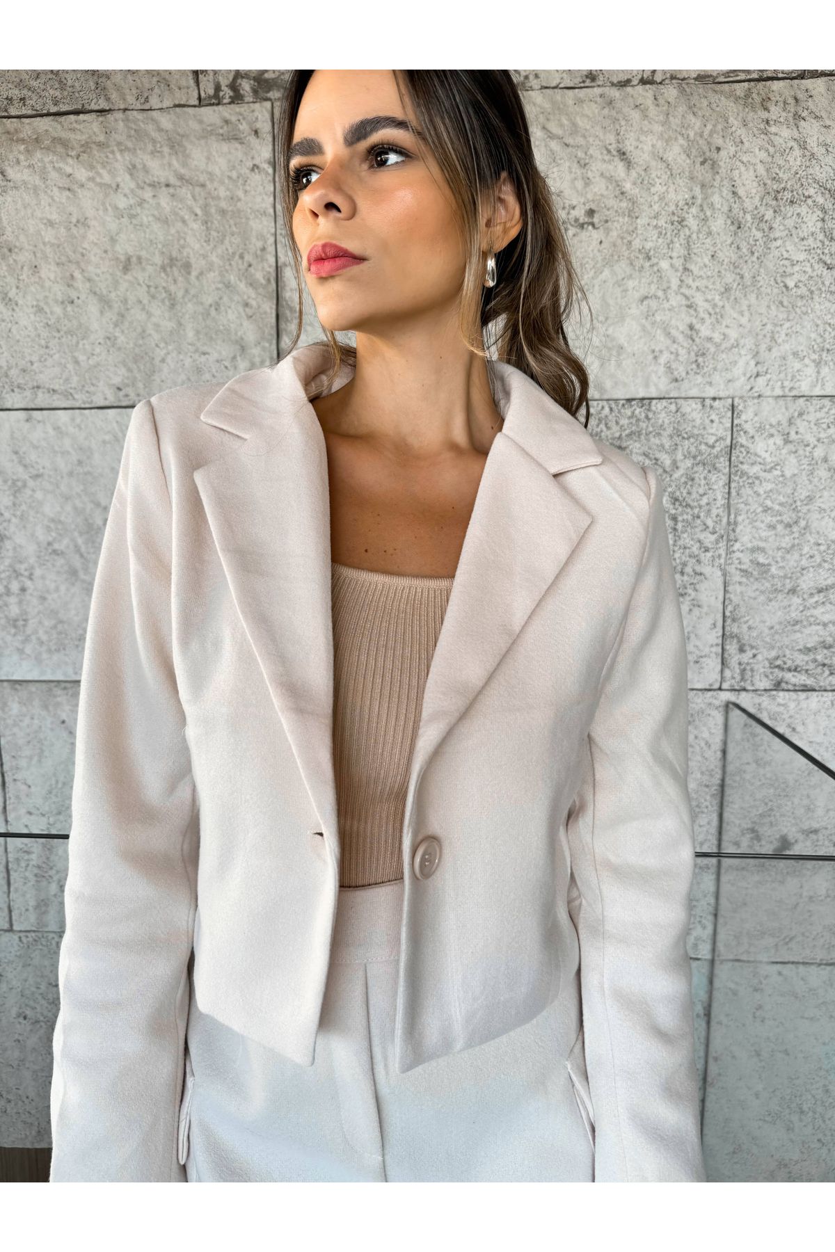 Casaco Lã Valentina - off white