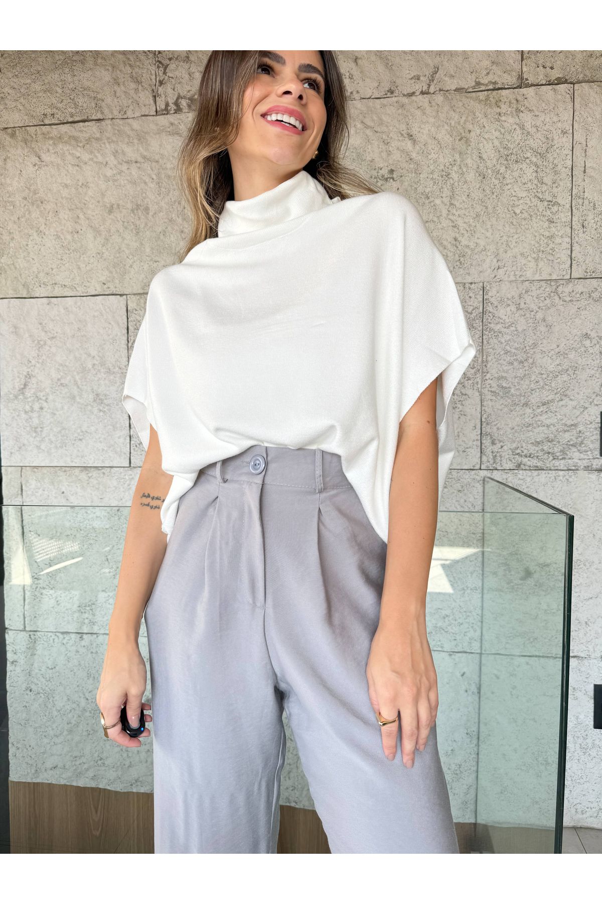 Blusa de Tricot Mariele - Off White 