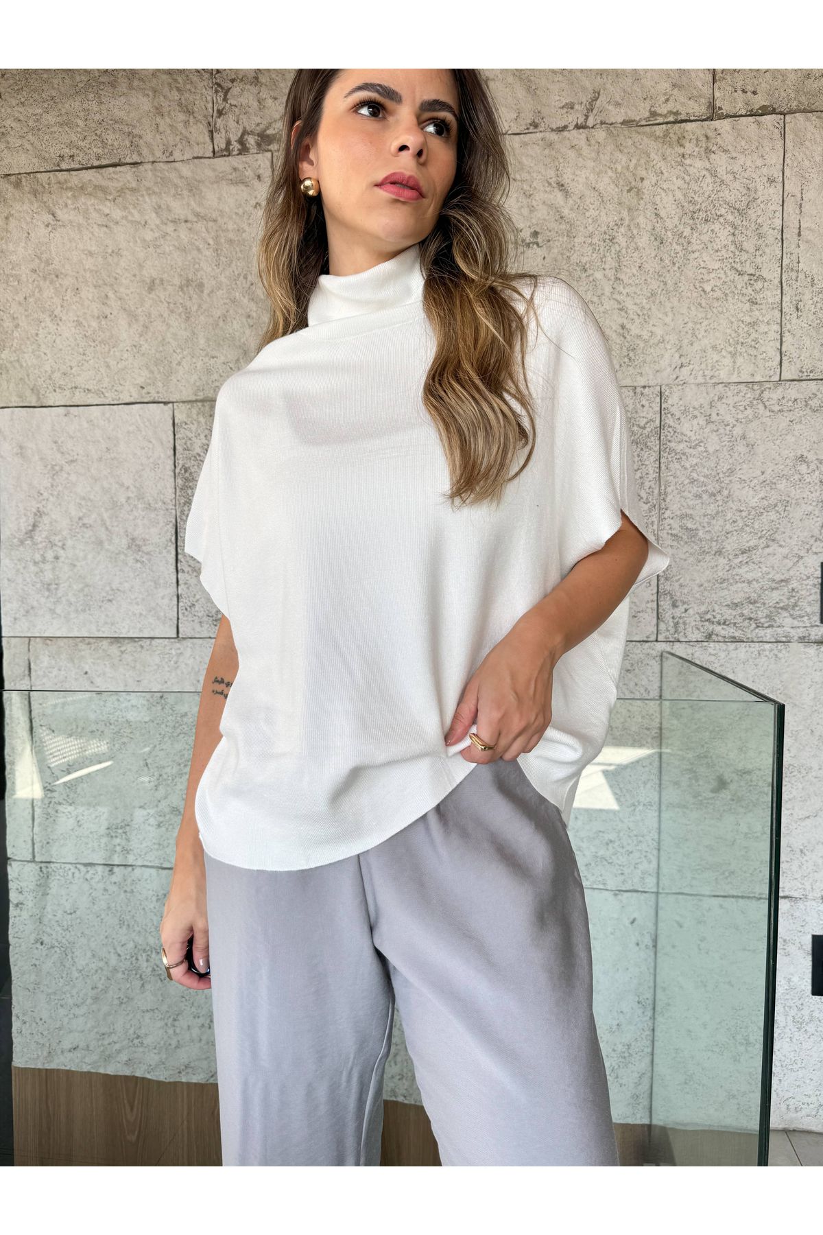 Blusa de Tricot Mariele - Off White 